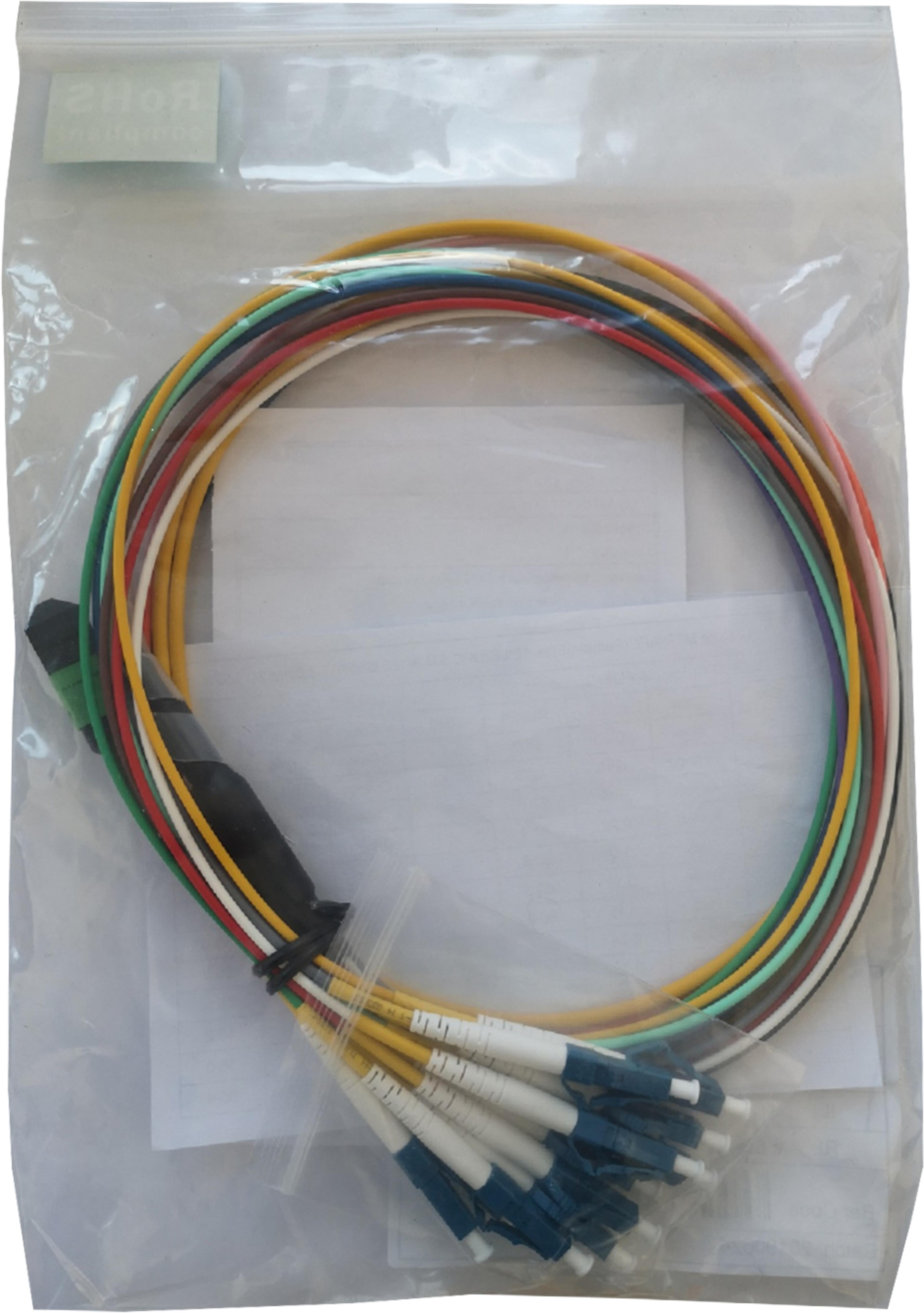 LWL Kabel siec.MTP/MPO gn - 12xLC wt 2 m