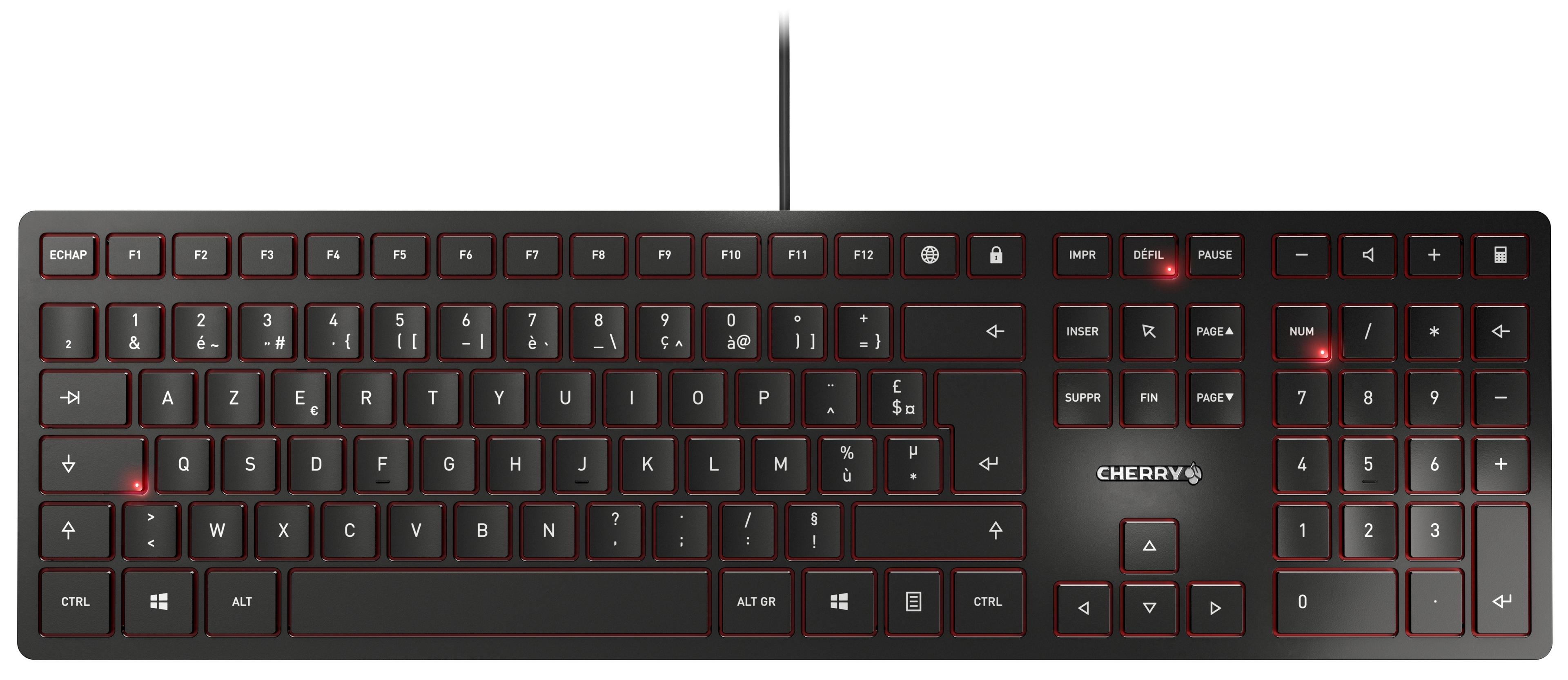 Clavier CHERRY KC 6000 SLIM, noir