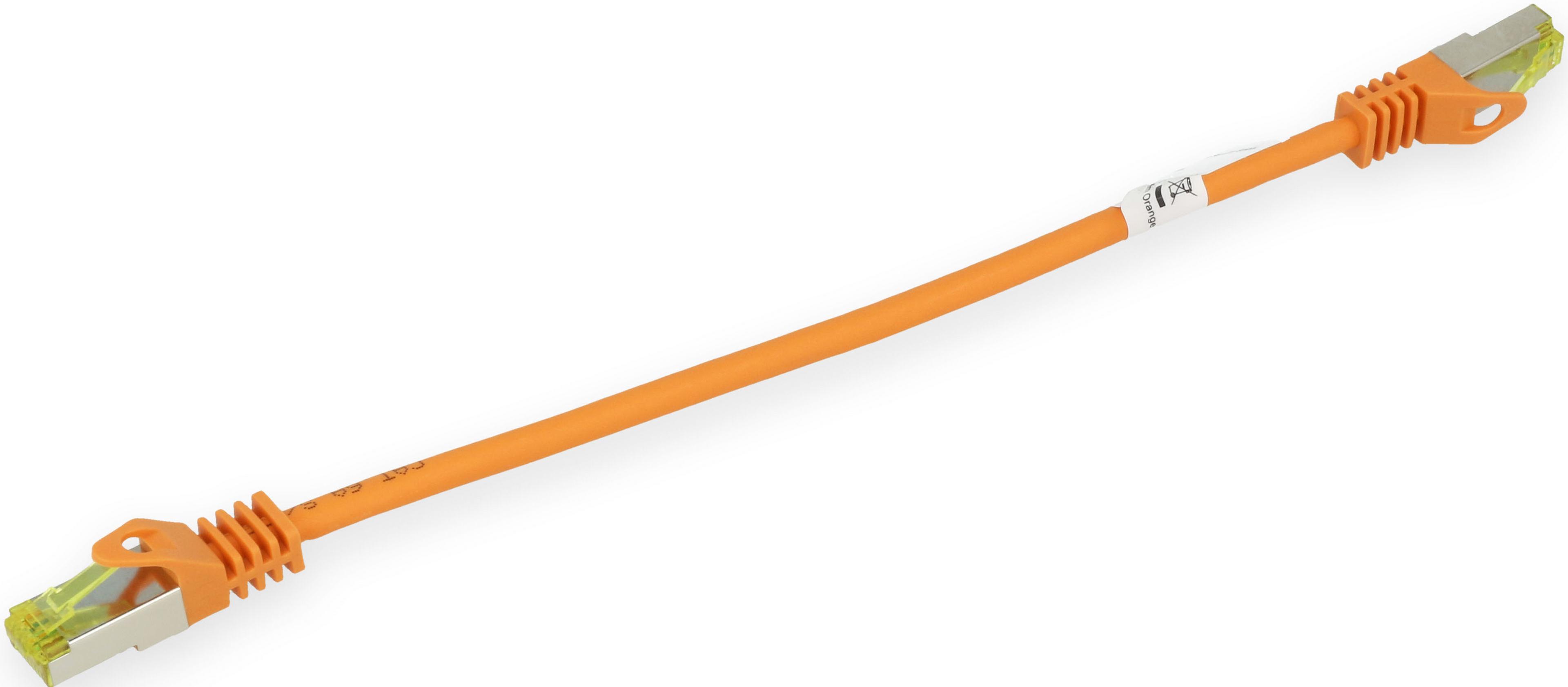 Patchkabel RJ45 S/FTP Cat6a 15 m oranž.