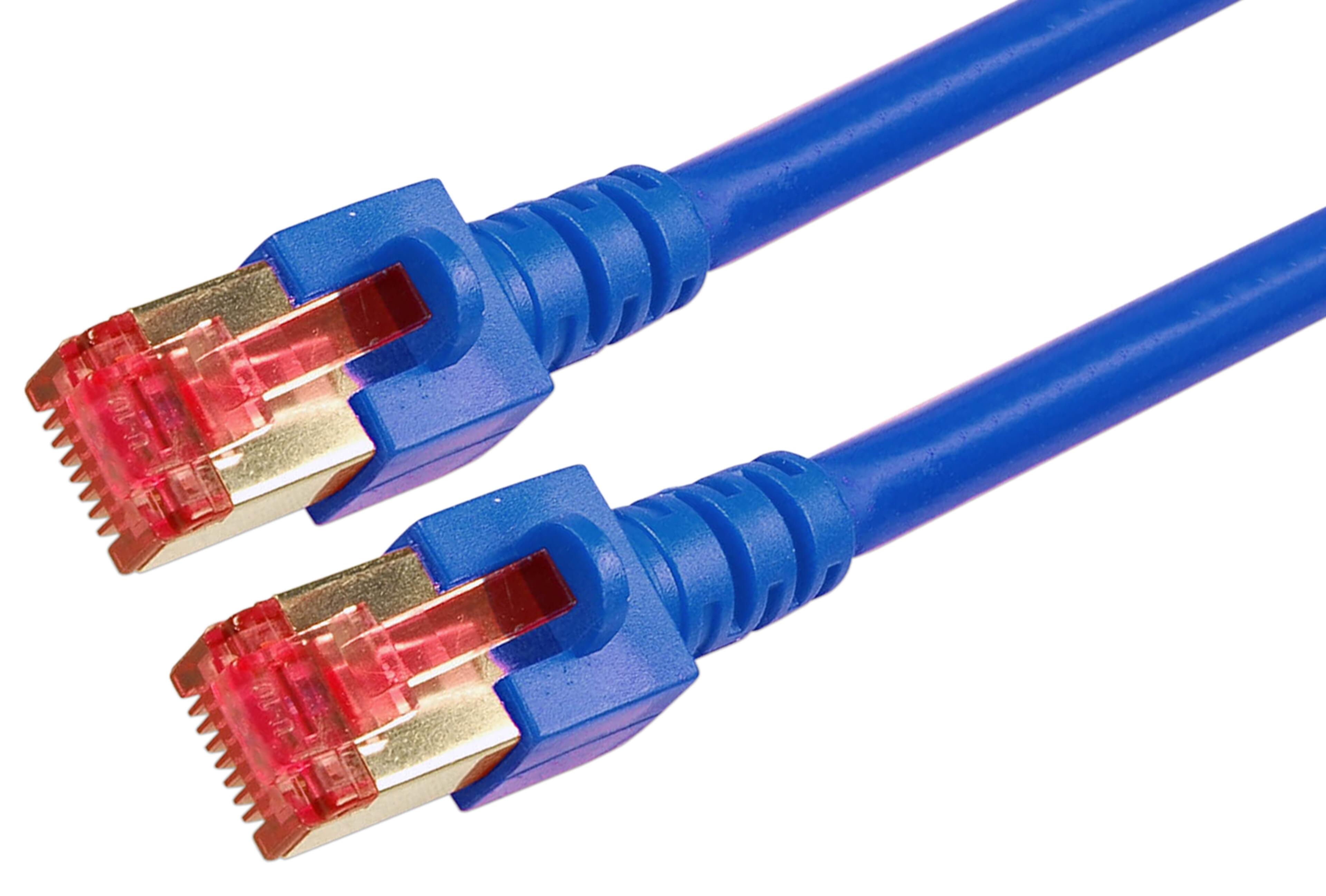 Cavo patch S/FTP RJ-45 Cat6 7,5 m blu