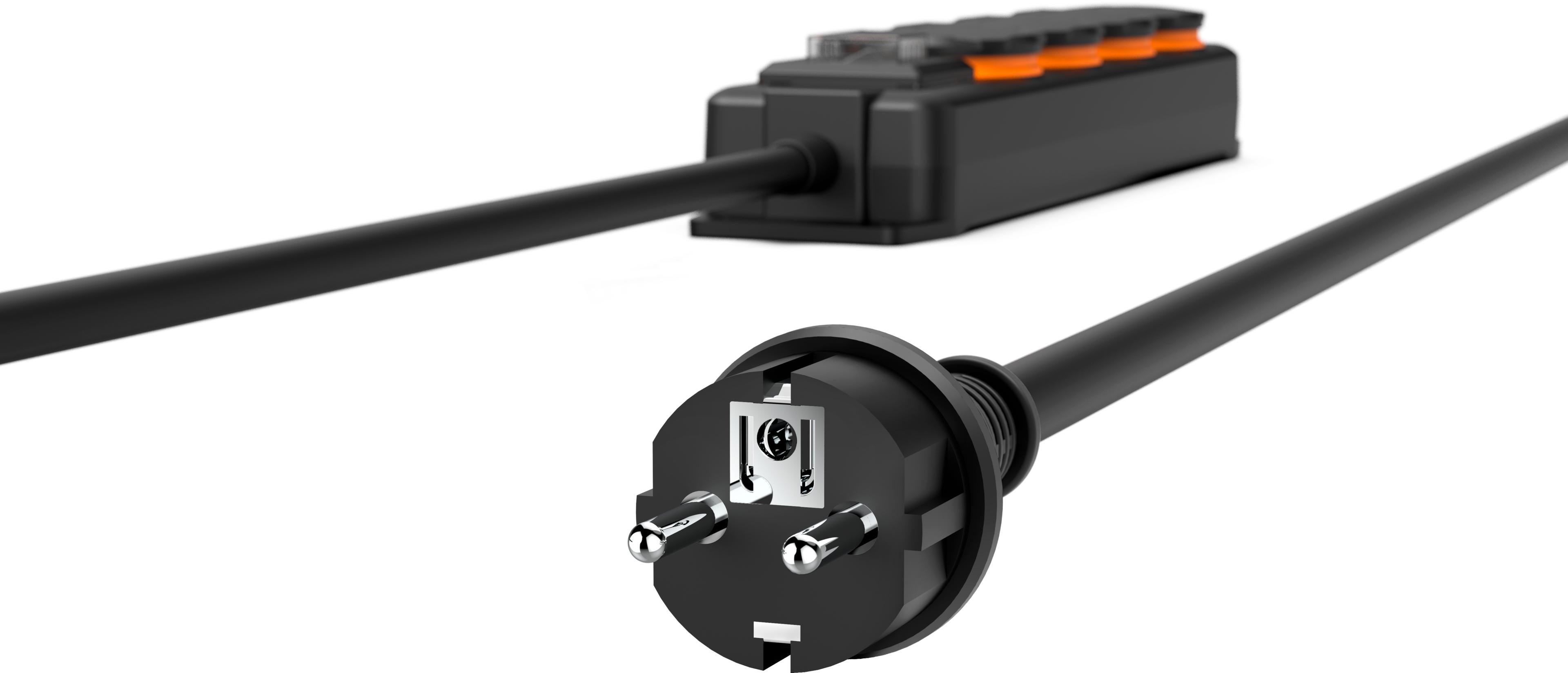 Power Strip 4-way 2m w/ Switch