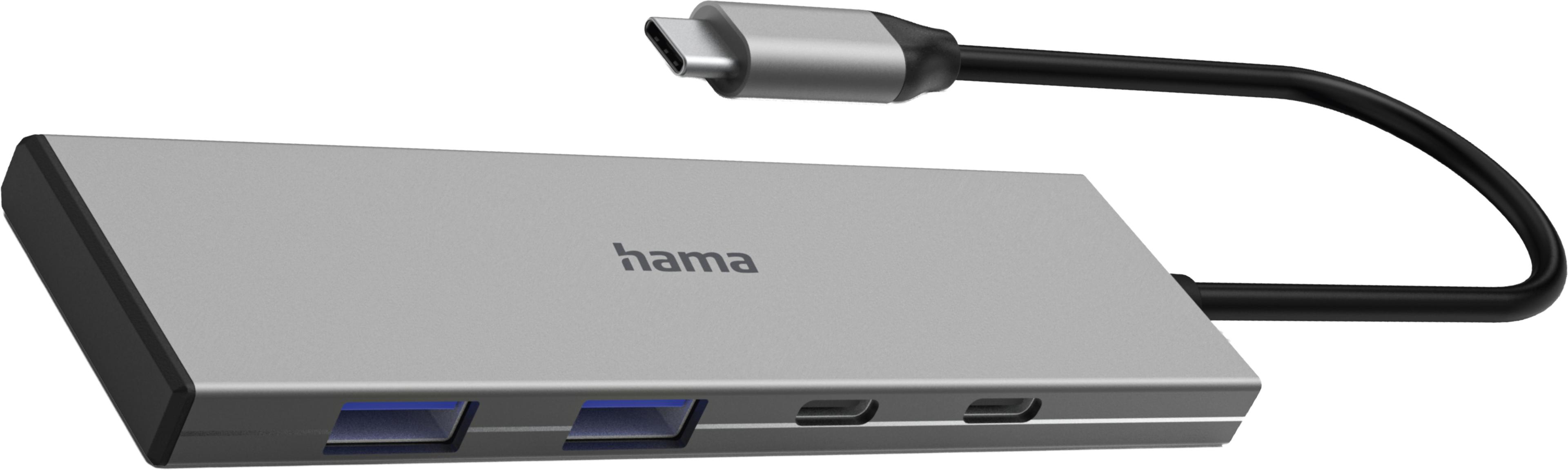 Hama USB Hub 3.1 4-Port grau