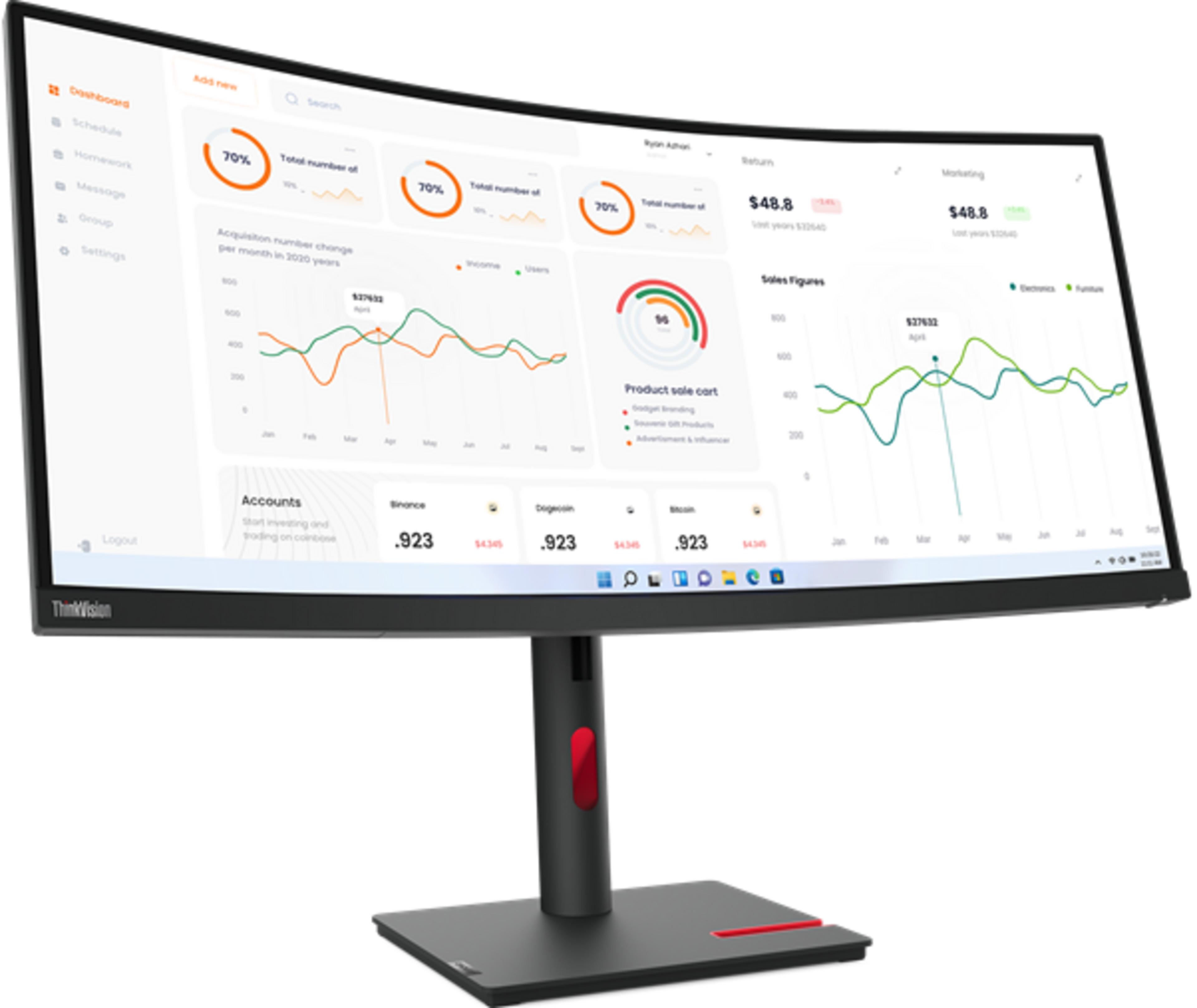 Lenovo ThinkVision T34w-30 Monitor