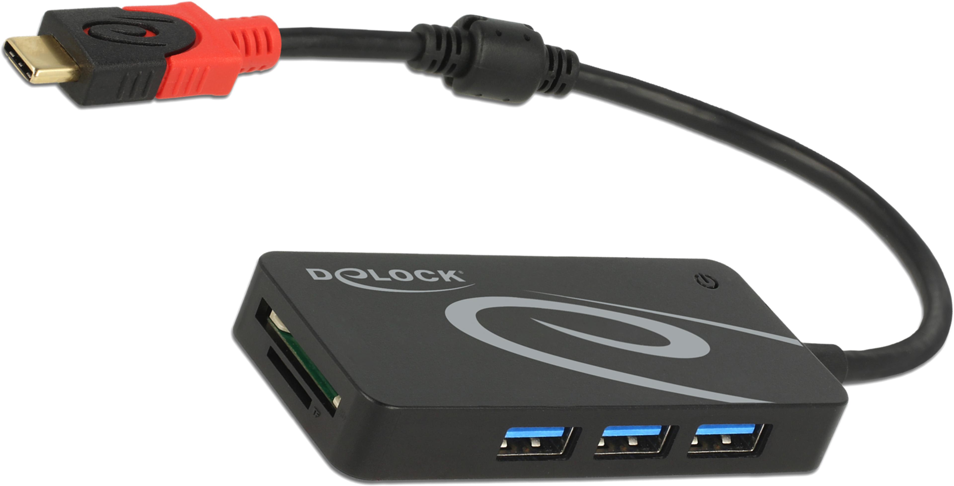 Delock USB Hub 3.0 3-Port +SDKartenleser