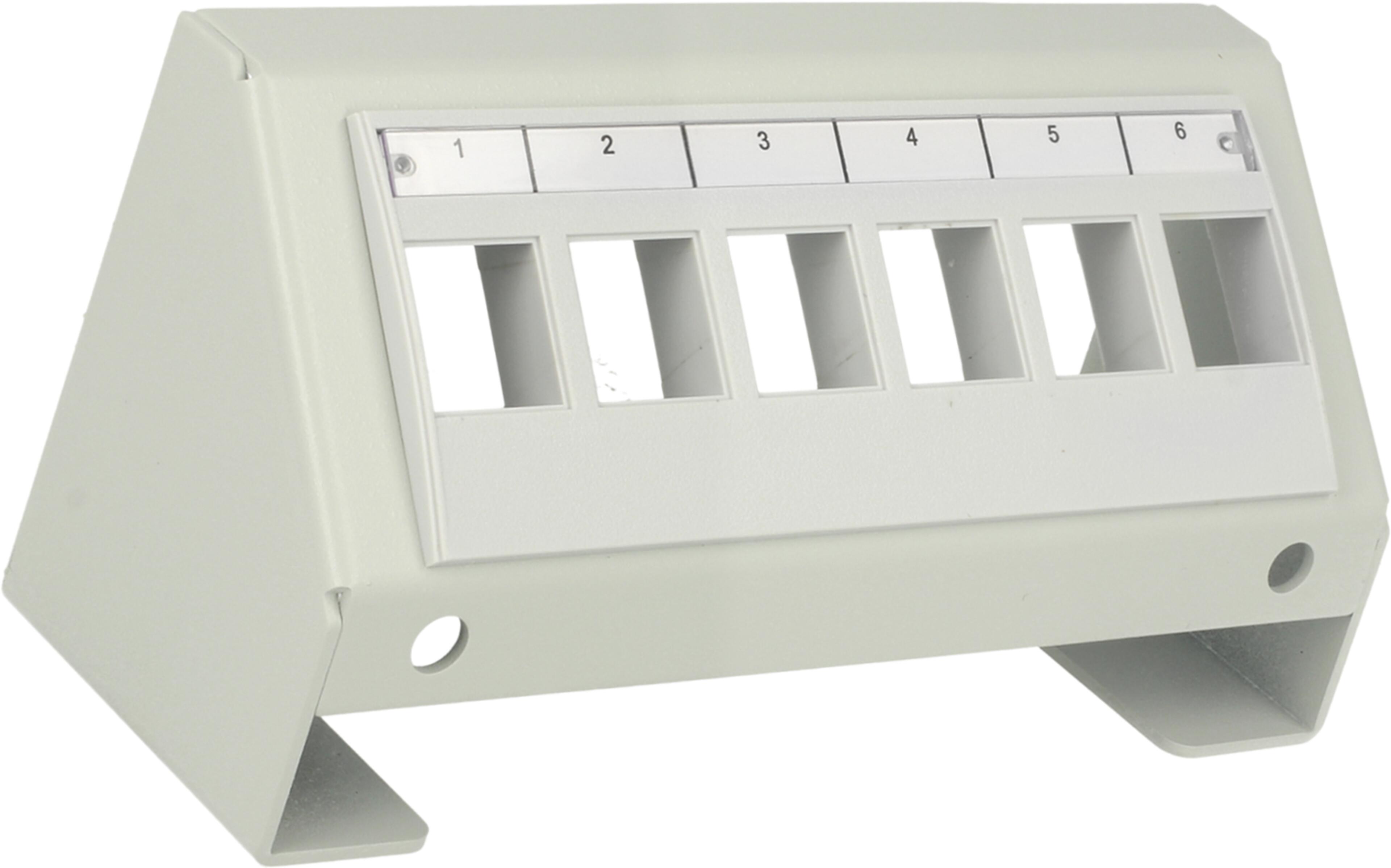 Supporto Keystone Jack 6 porte grigio