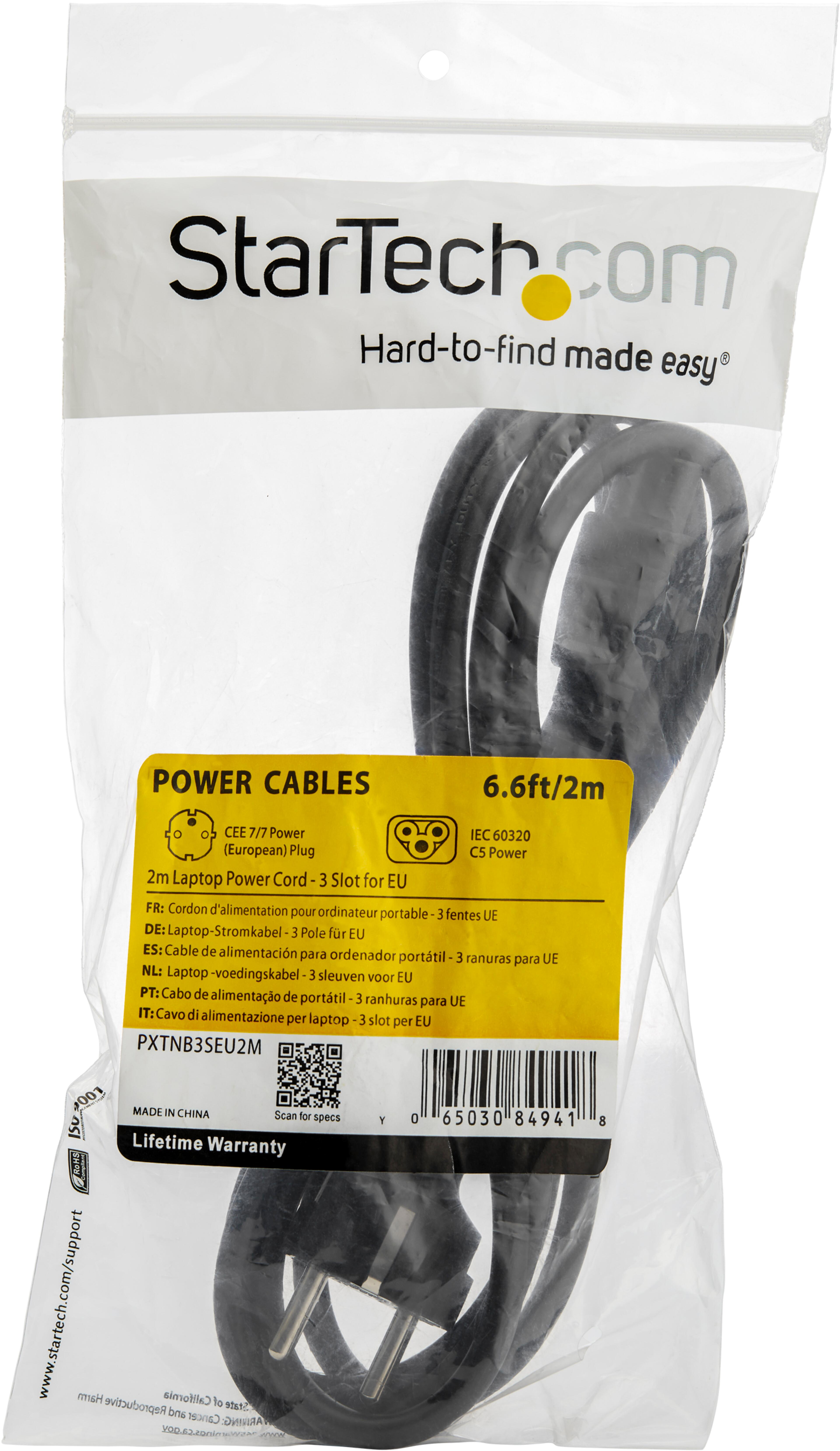 Power Cable Local/m - C5 2m Black