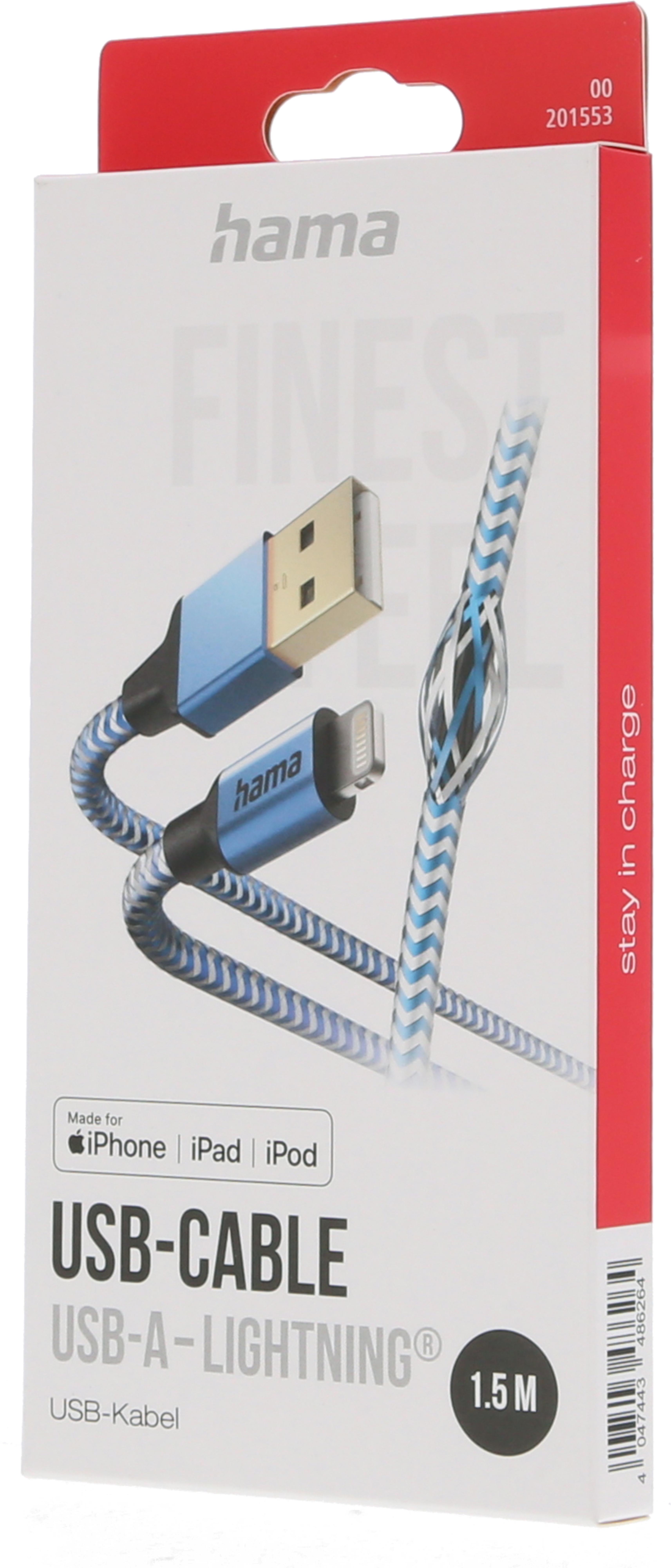 Hama USB Type-A - Lightning Cable 1.5m