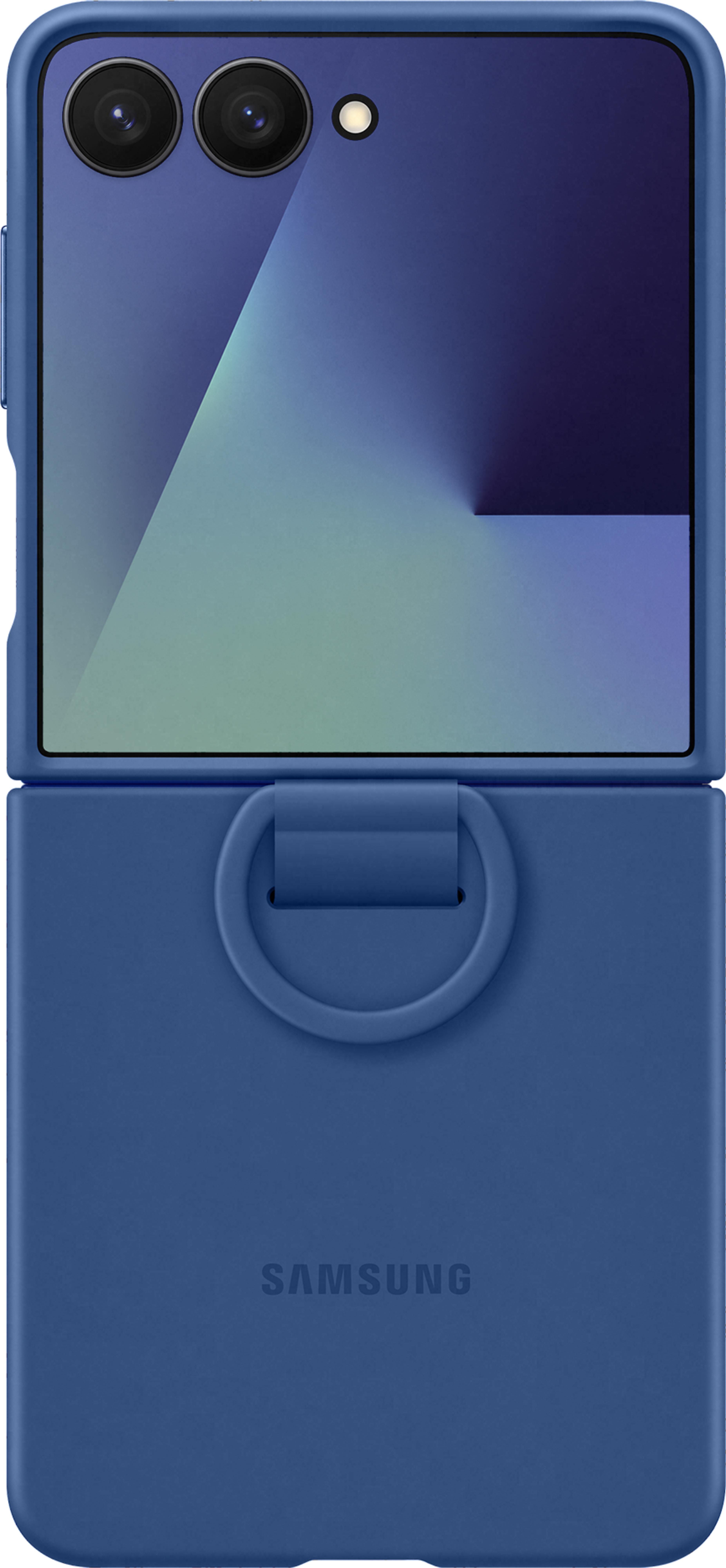 Samsung Z Flip7 Silicone Ring Case Blue
