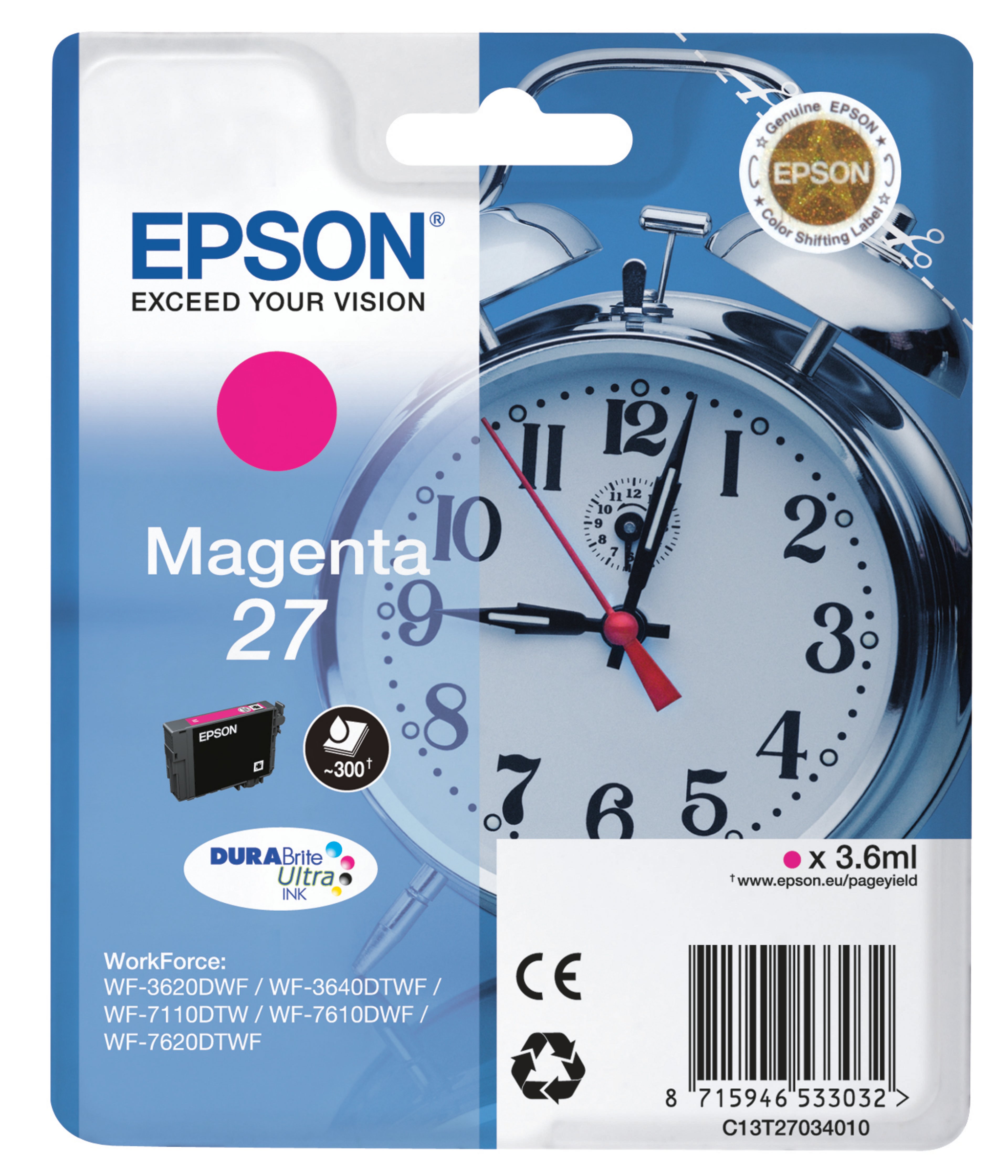 Tinta Epson 27, magenta