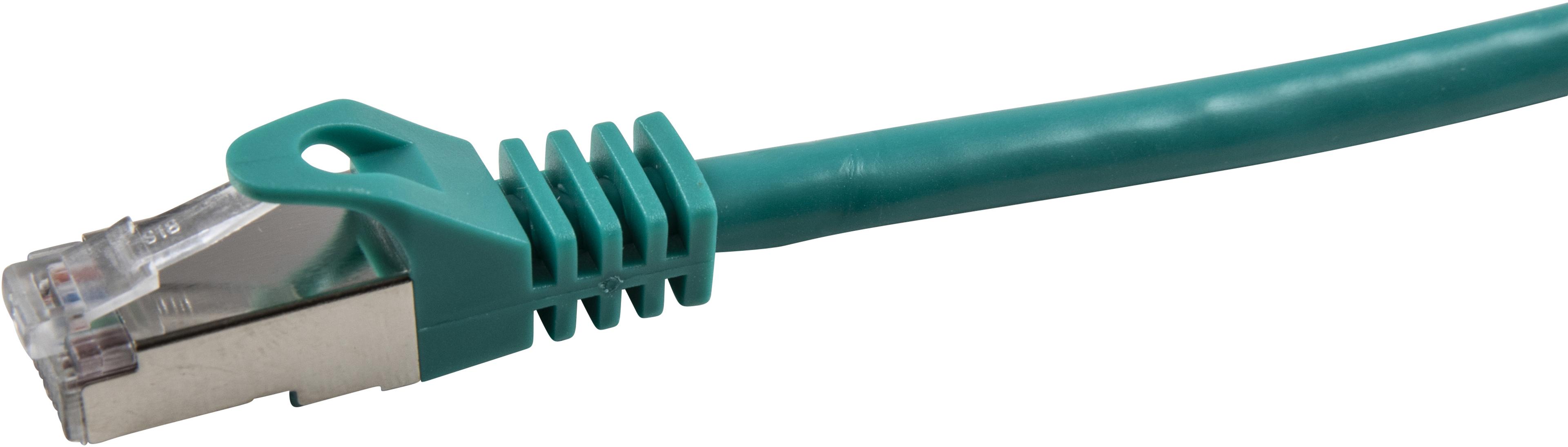 Patch Cable RJ45 SF/UTP Cat5e 0.5m Green