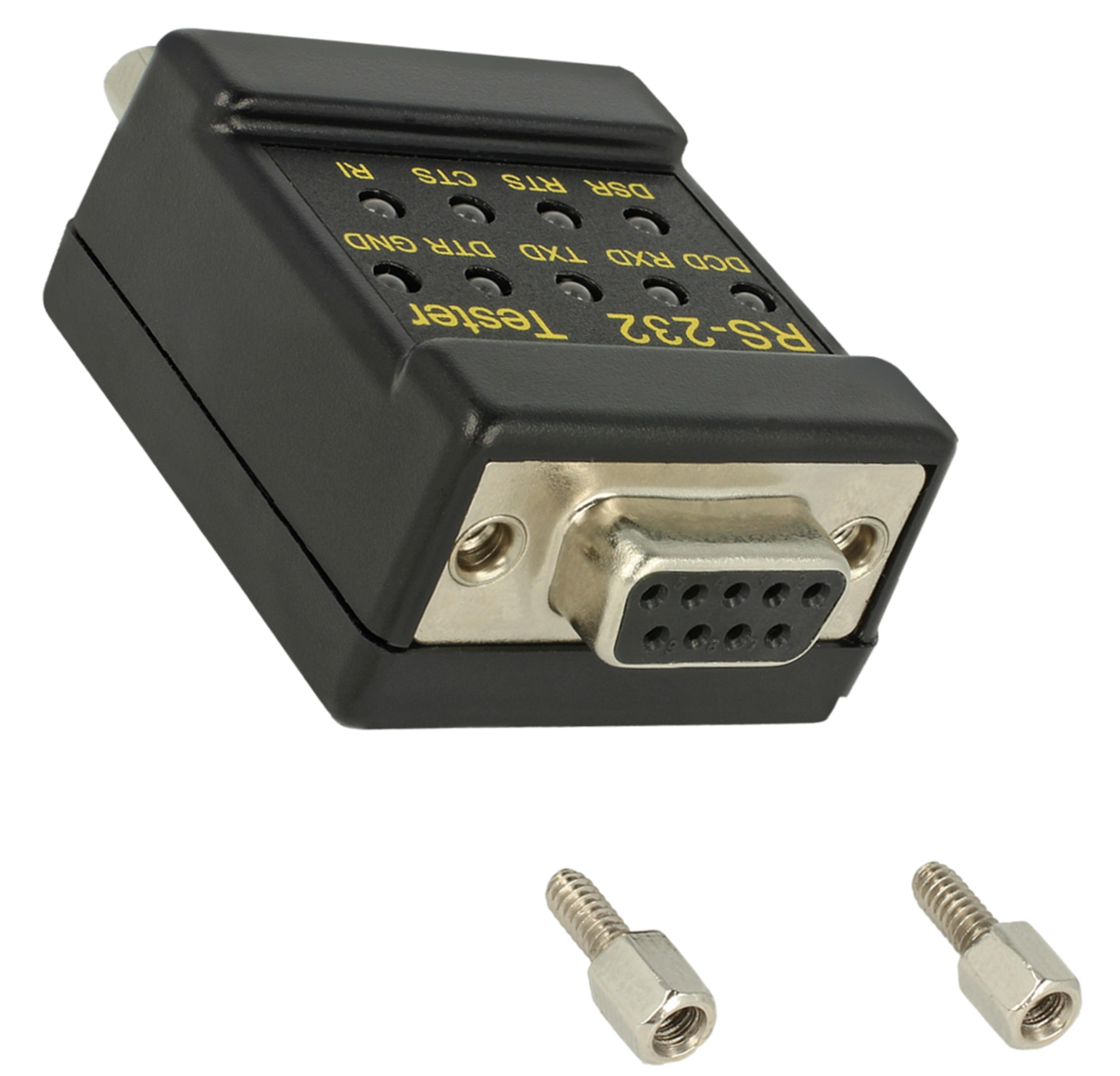 Tester für RS232 DB9 St - DB9 Bu