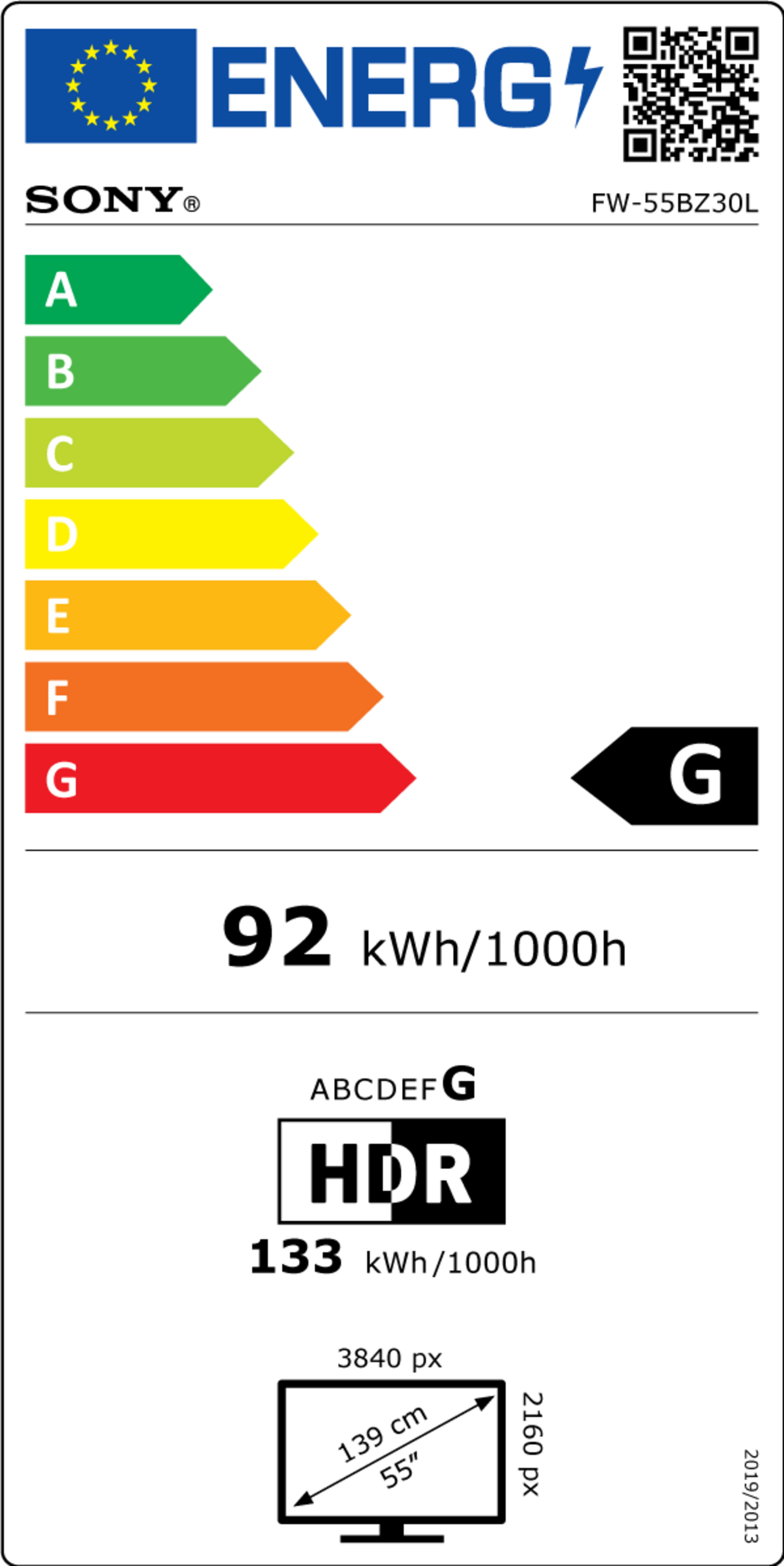 Sony Bravia FW-55BZ30L Display
