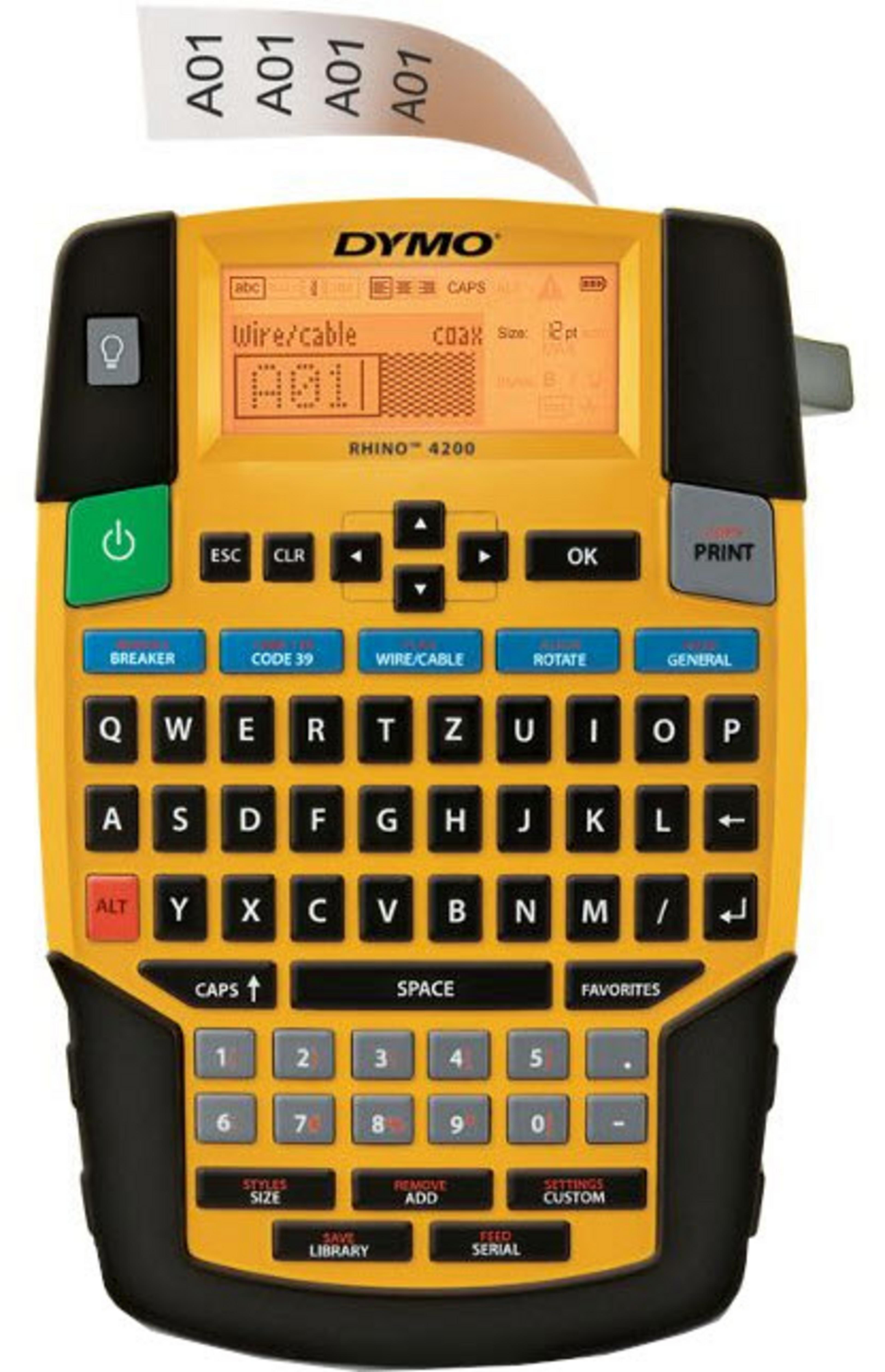 Dymo Rhino 4200 Beschriftung