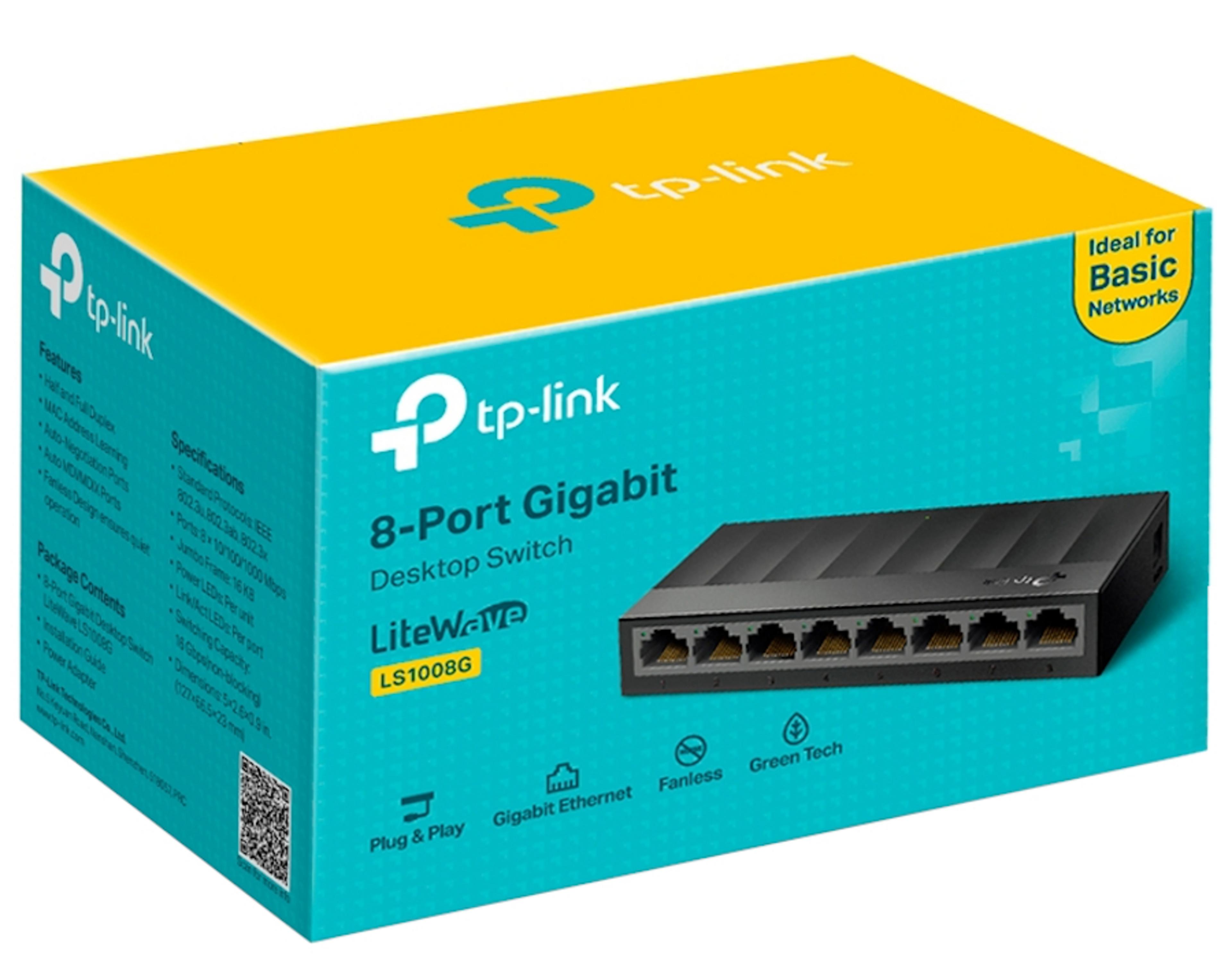 Switch escritorio TP-LINK LS1008G 8 p.