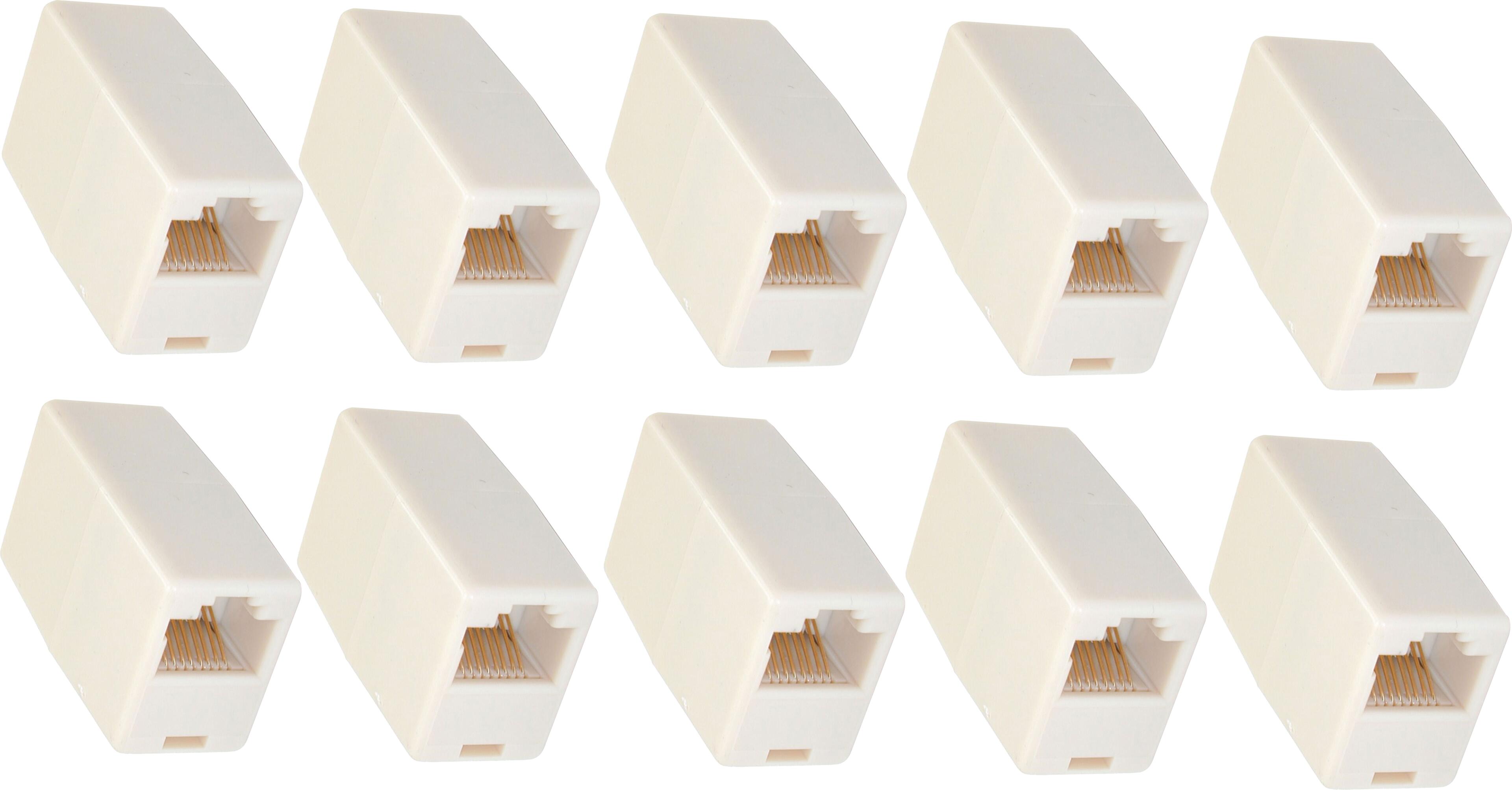 Modular Coupler RJ45/f-f 1:1 UTP 10-pack