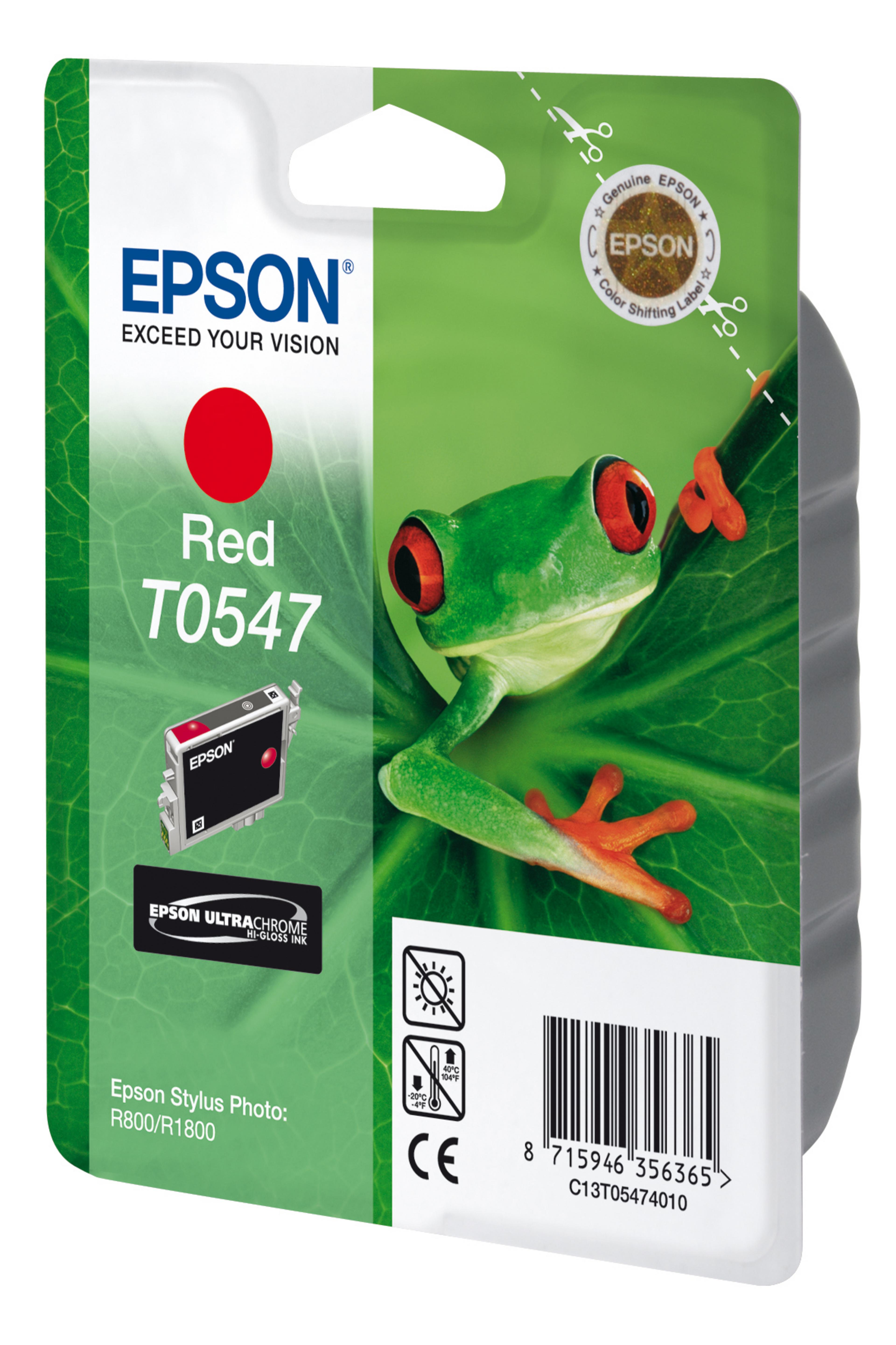 Inkoust Epson T0547 červený