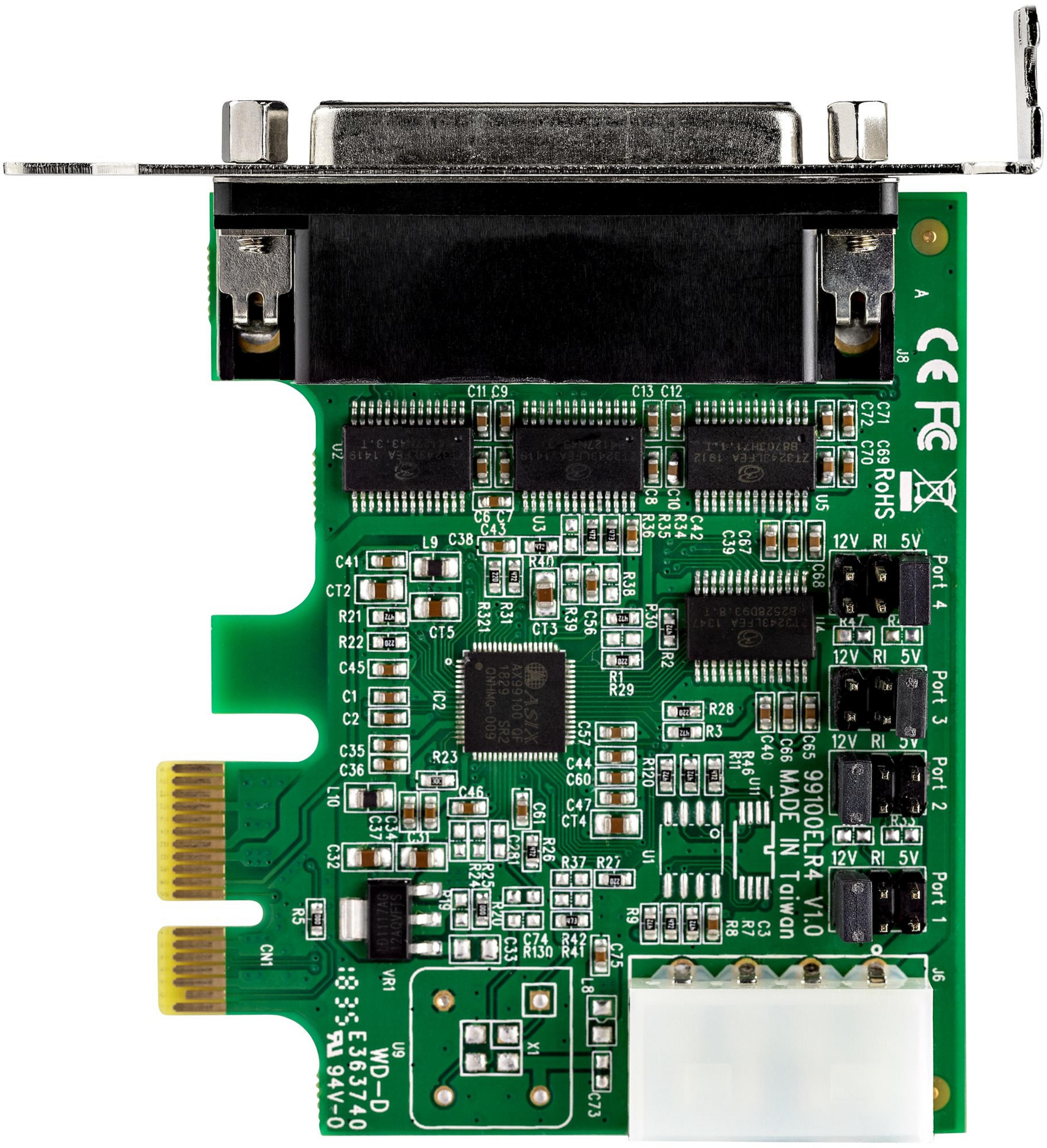 Carte PCIe StarTech 4 ports série RS232