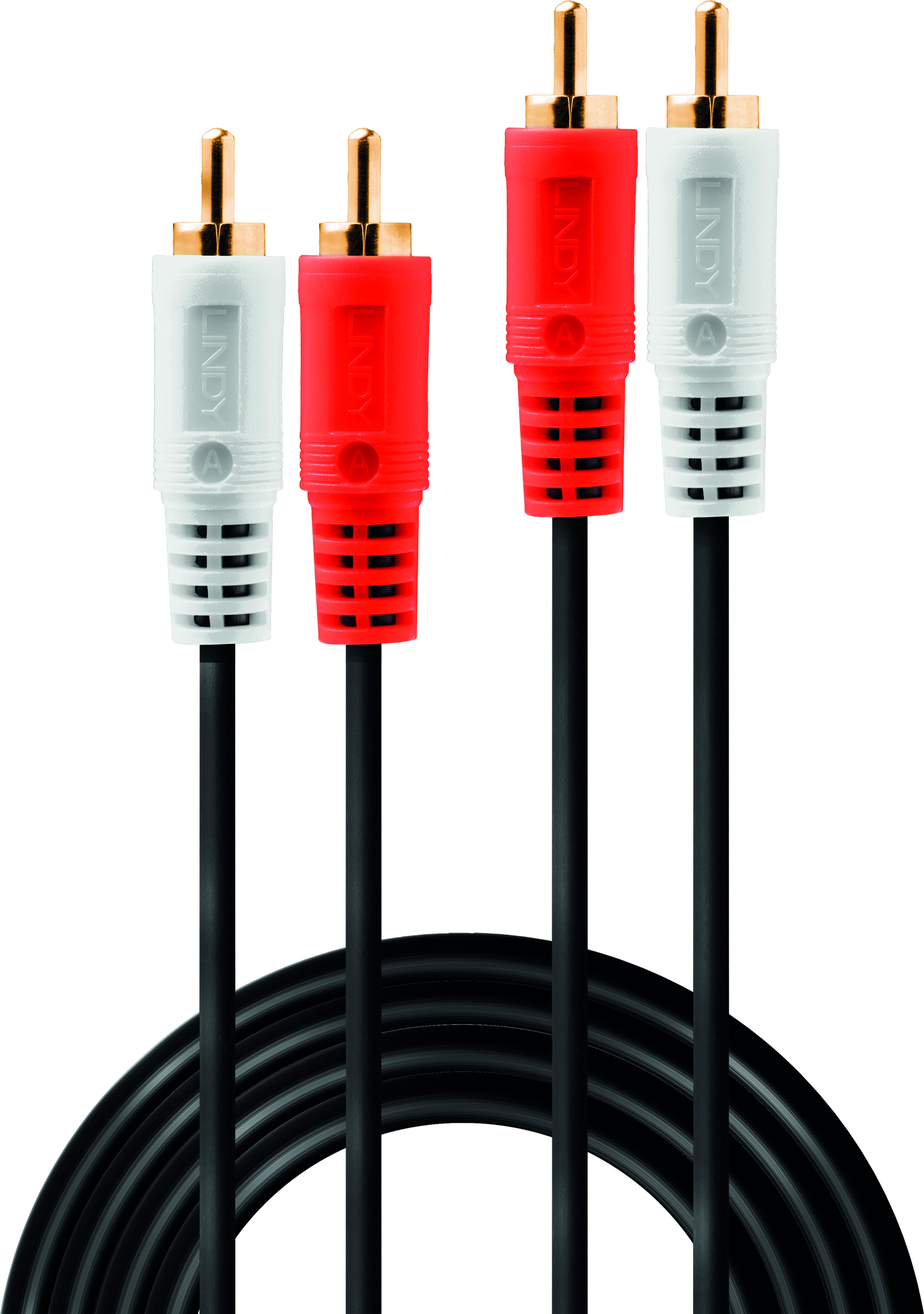 Audio Cable 2x RCA/m-2x RCA/m 2m Black