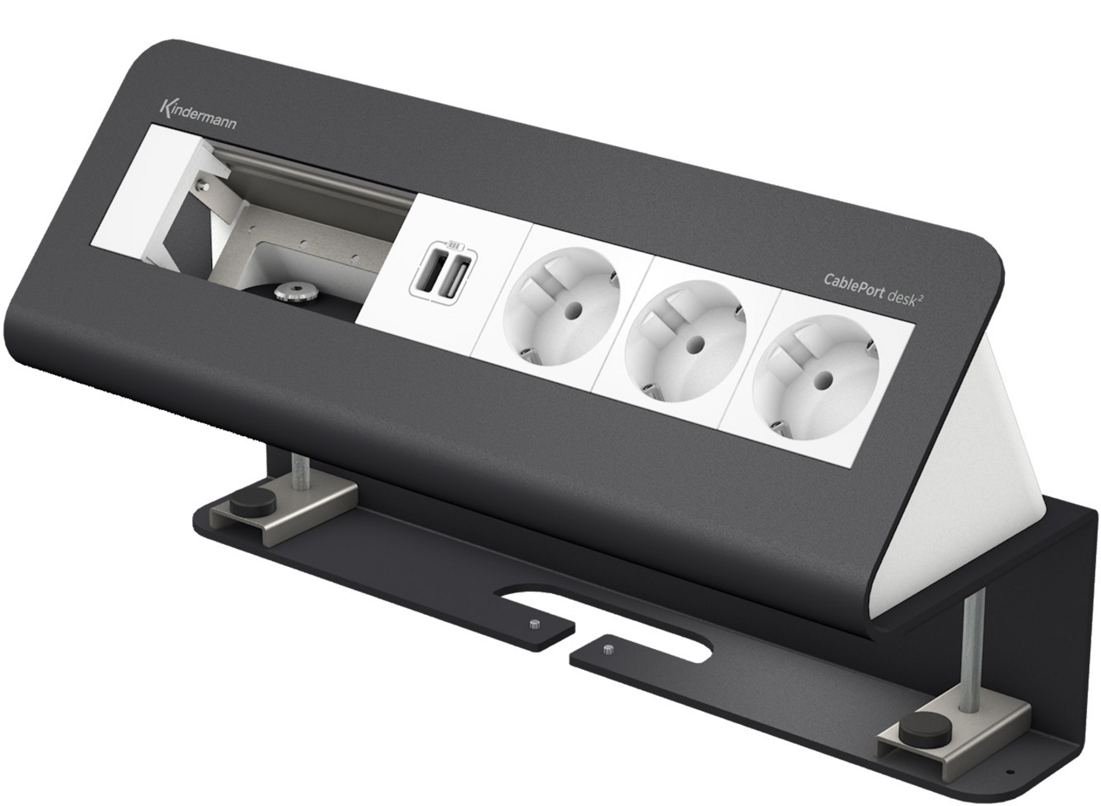 Kindermann CablePort desk² 6-slot