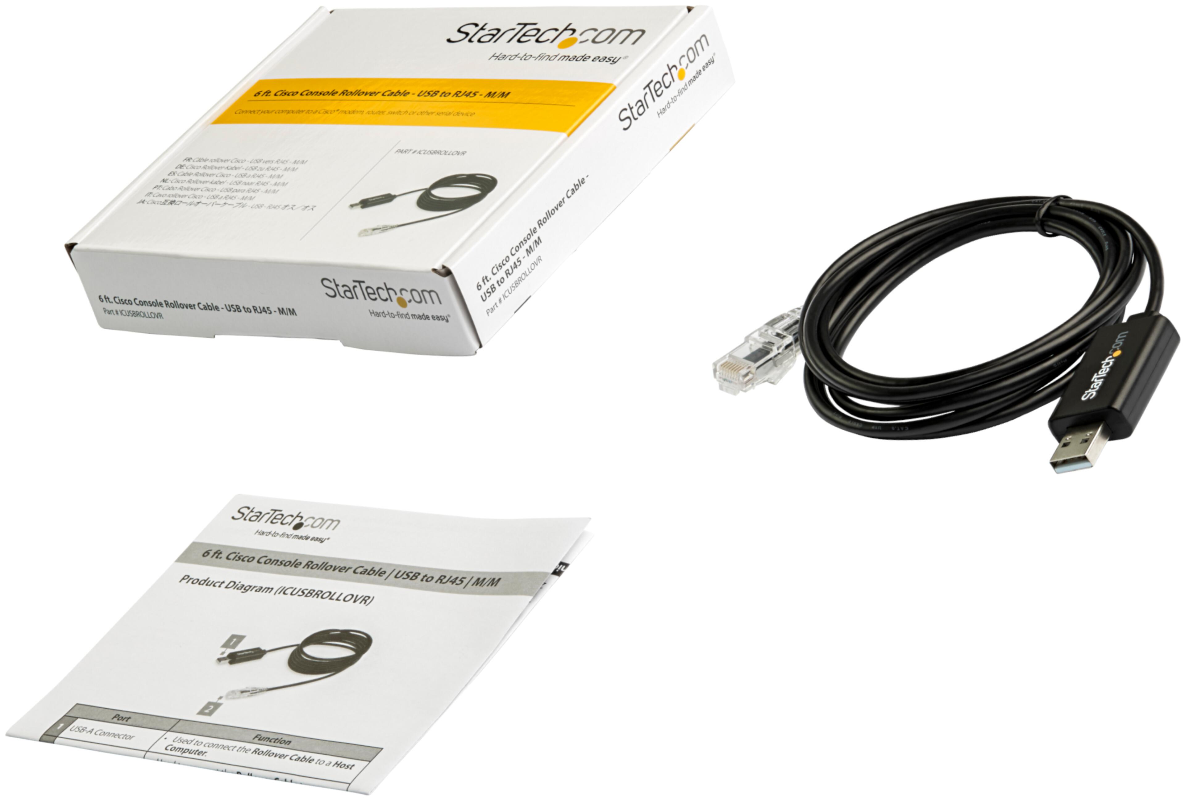 Buy StarTech USB - RJ45 Console Cable 1.8m (ICUSBROLLOVR)