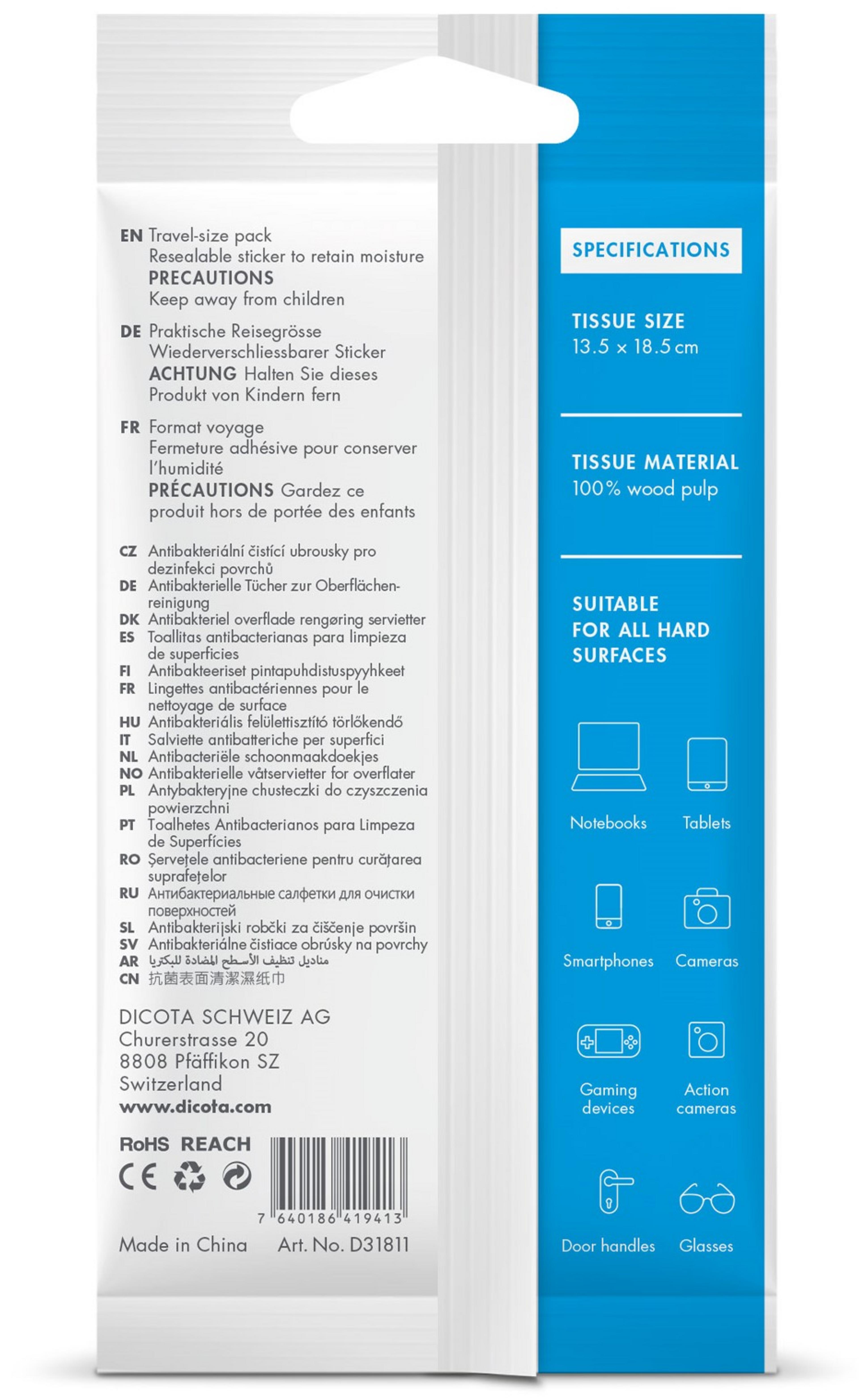 Lingettes nett. DICOTA antibactériennes