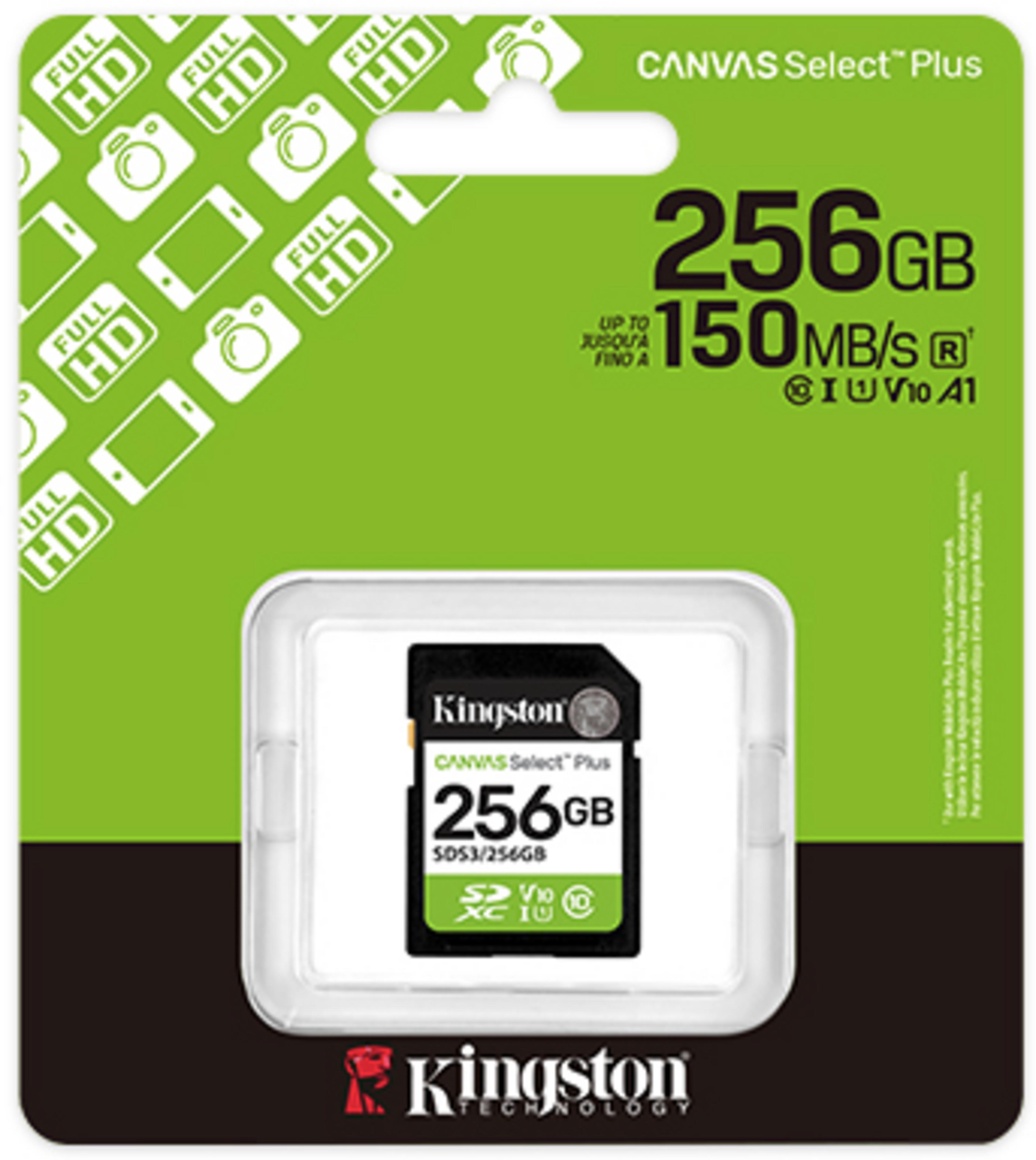 Carte SD 256 Go Kingston Canvas Select P