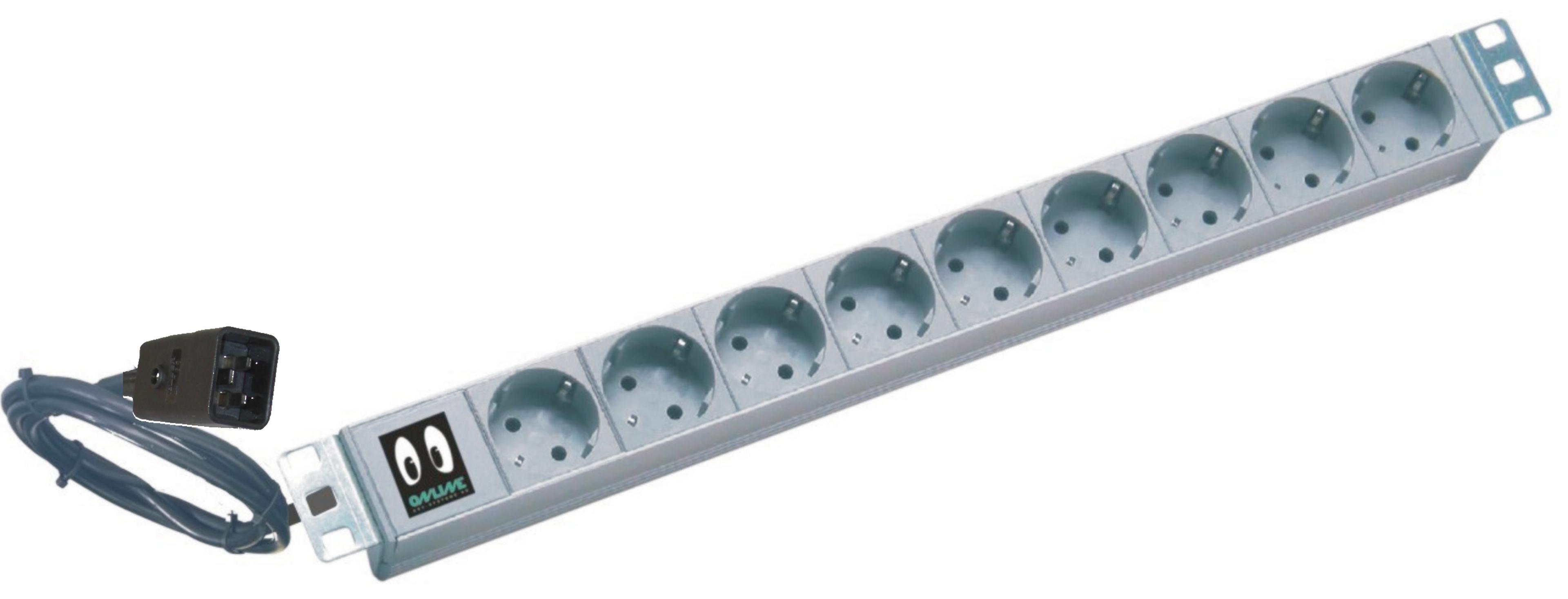 ONLINE Power Strip 9-way 16A Schuko