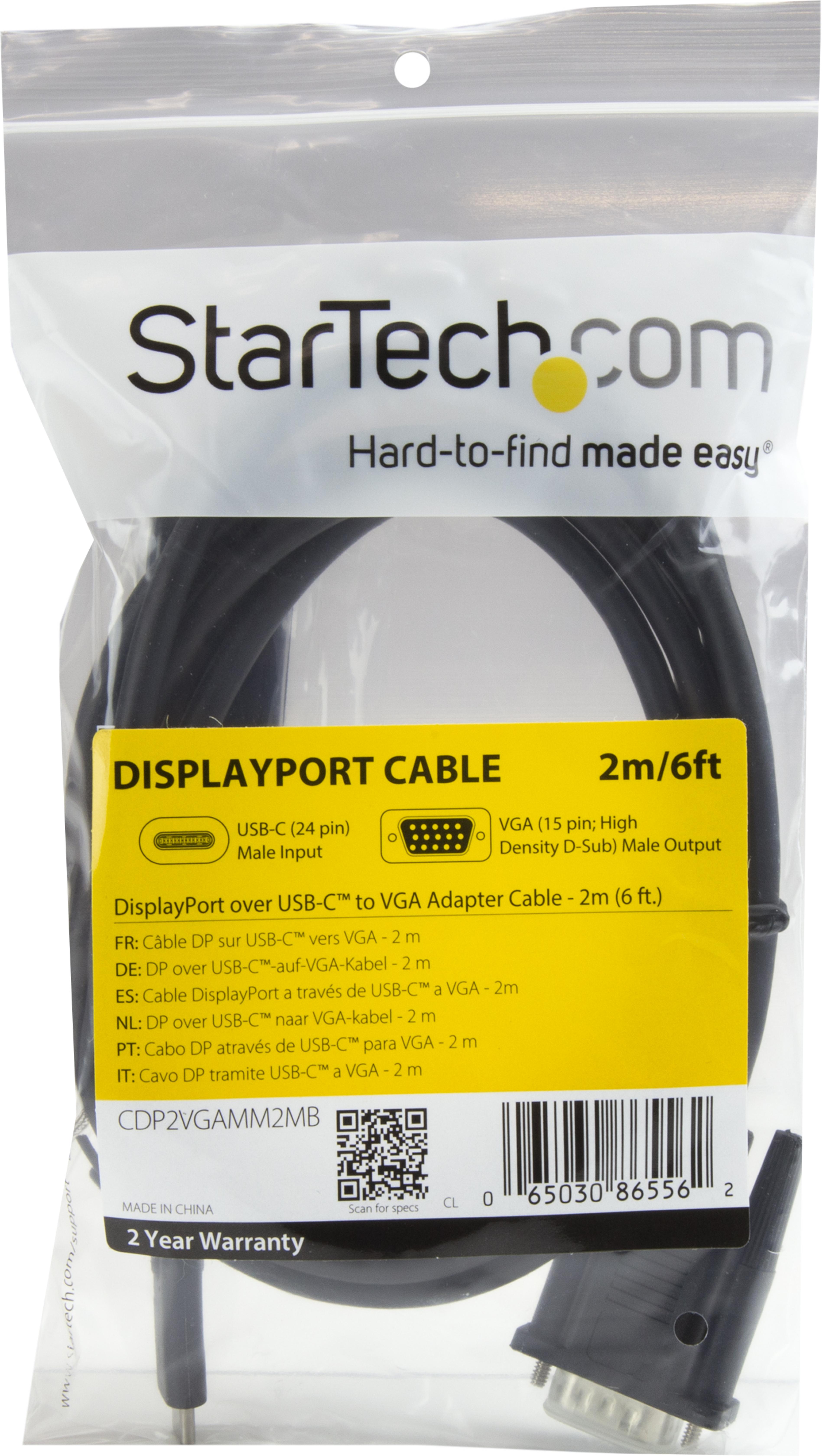 Cable USB Type-C/m - VGA/m 2m