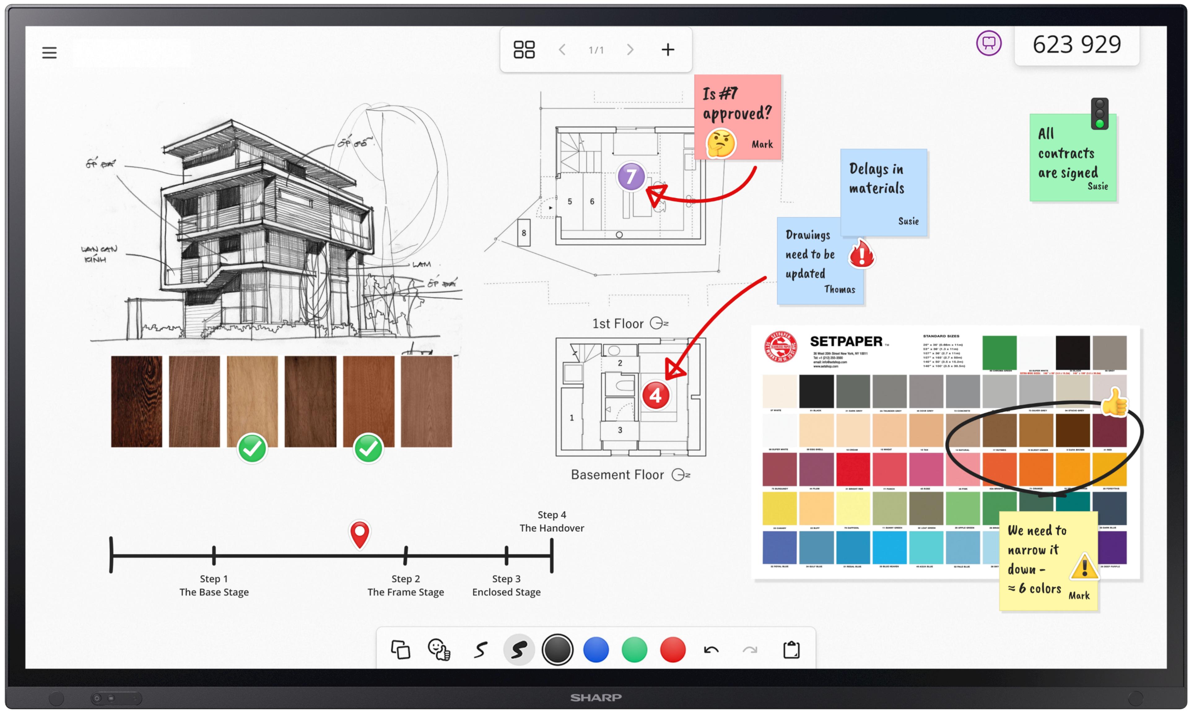 Sharp PN-LA752 Touch Display