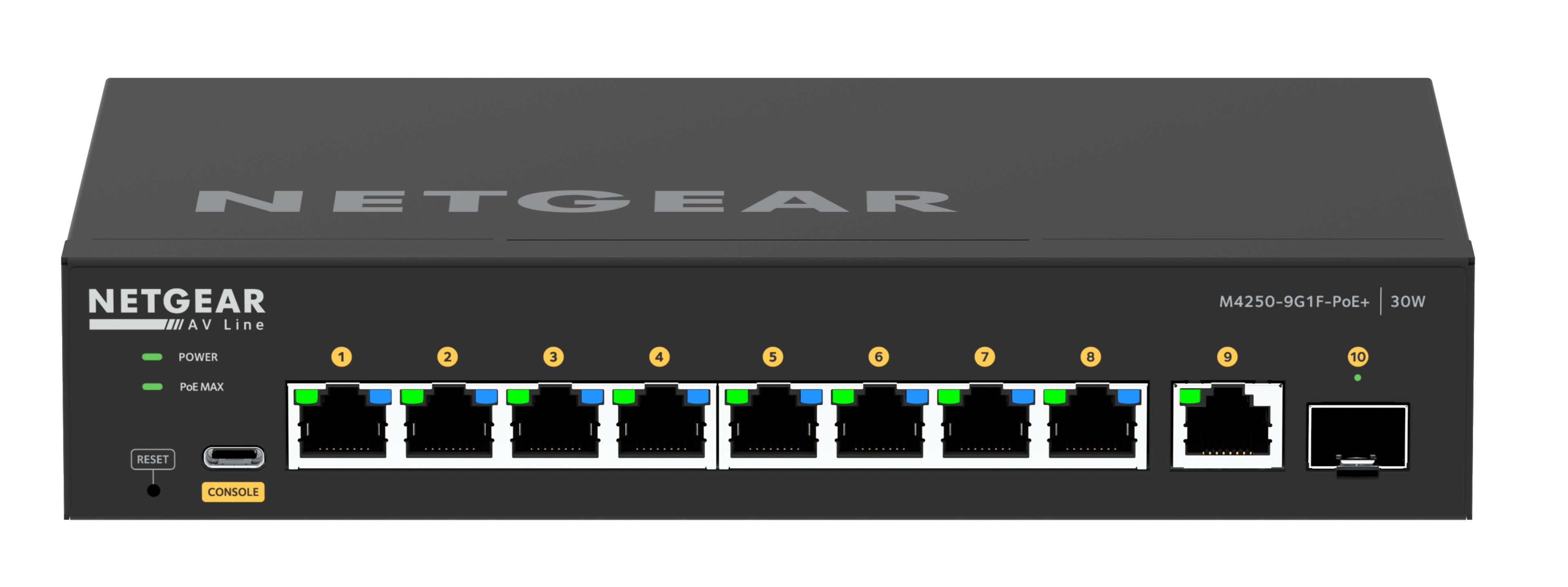 Switch NETGEAR M4250-9G1F-PoE+ AV Line