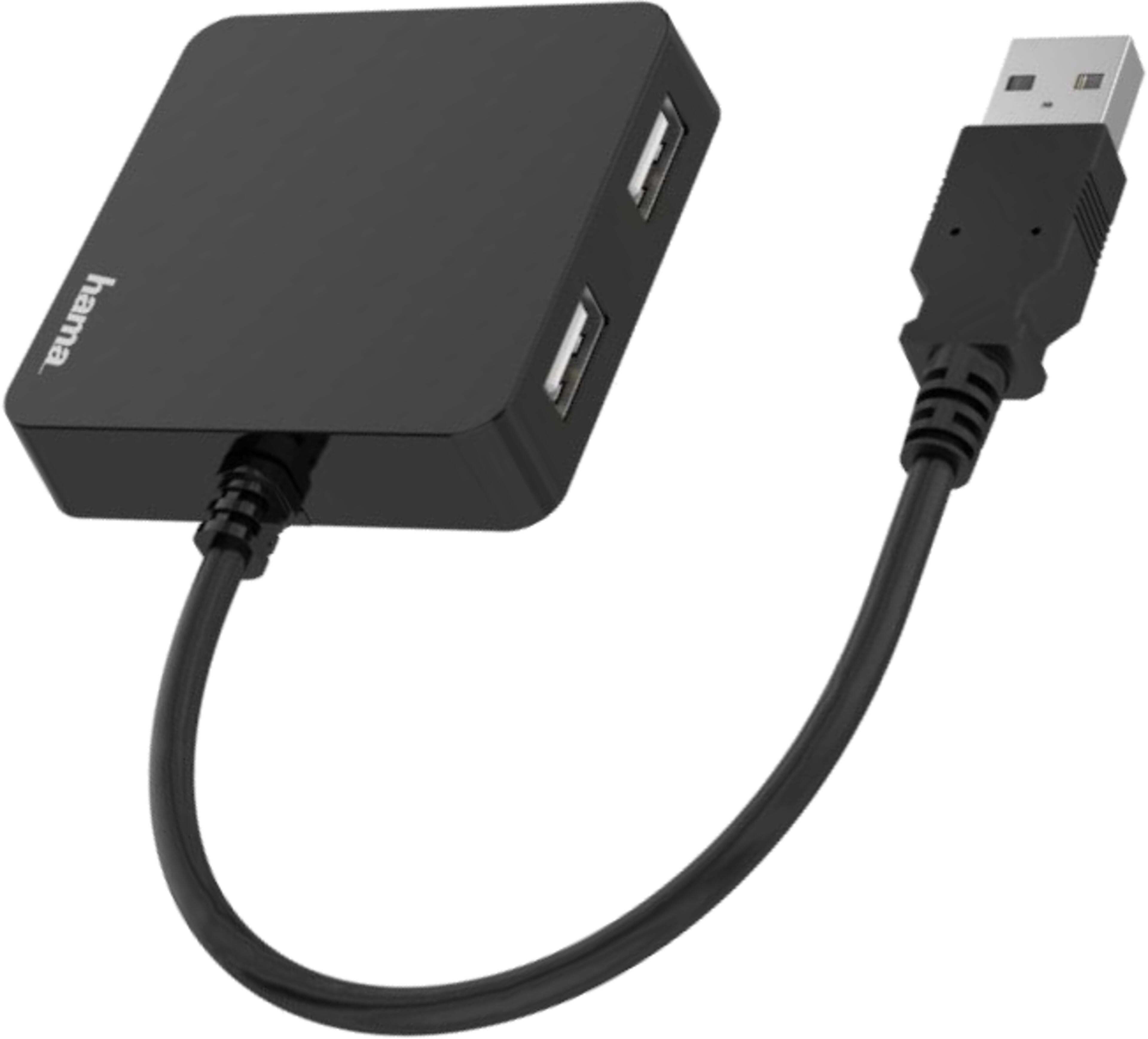 Hama USB Hub 2.0 4-port Black