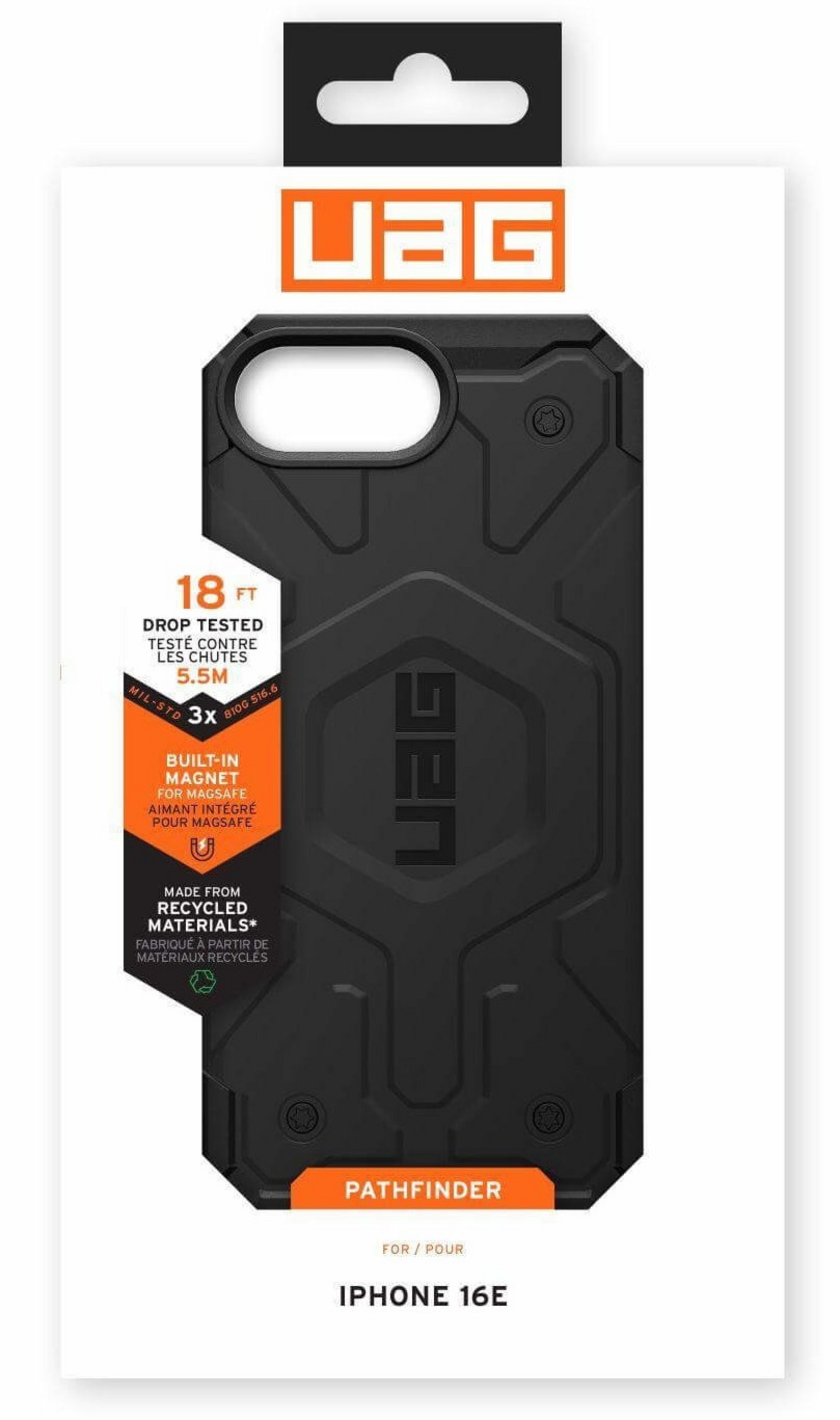 UAG Pathfinder iPhone 16e Case Black