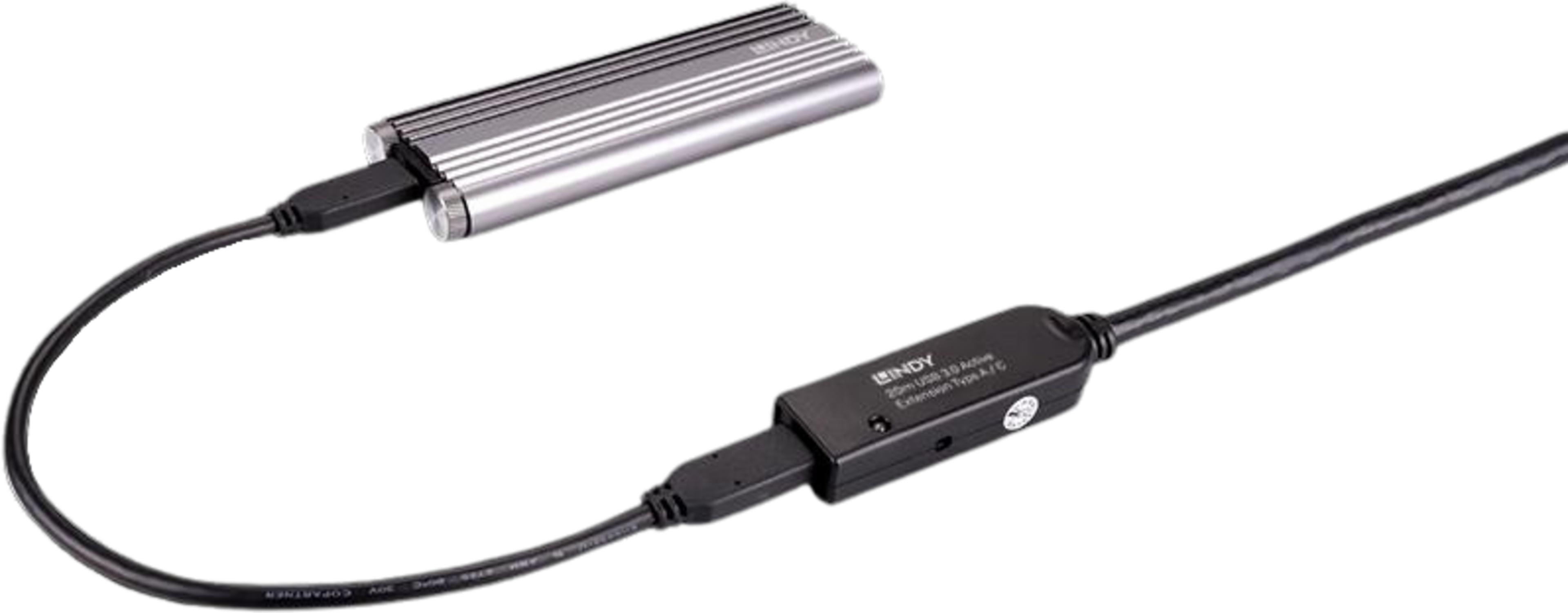 LINDY USB Typ C-A Aktiv-Verlängerung 20m