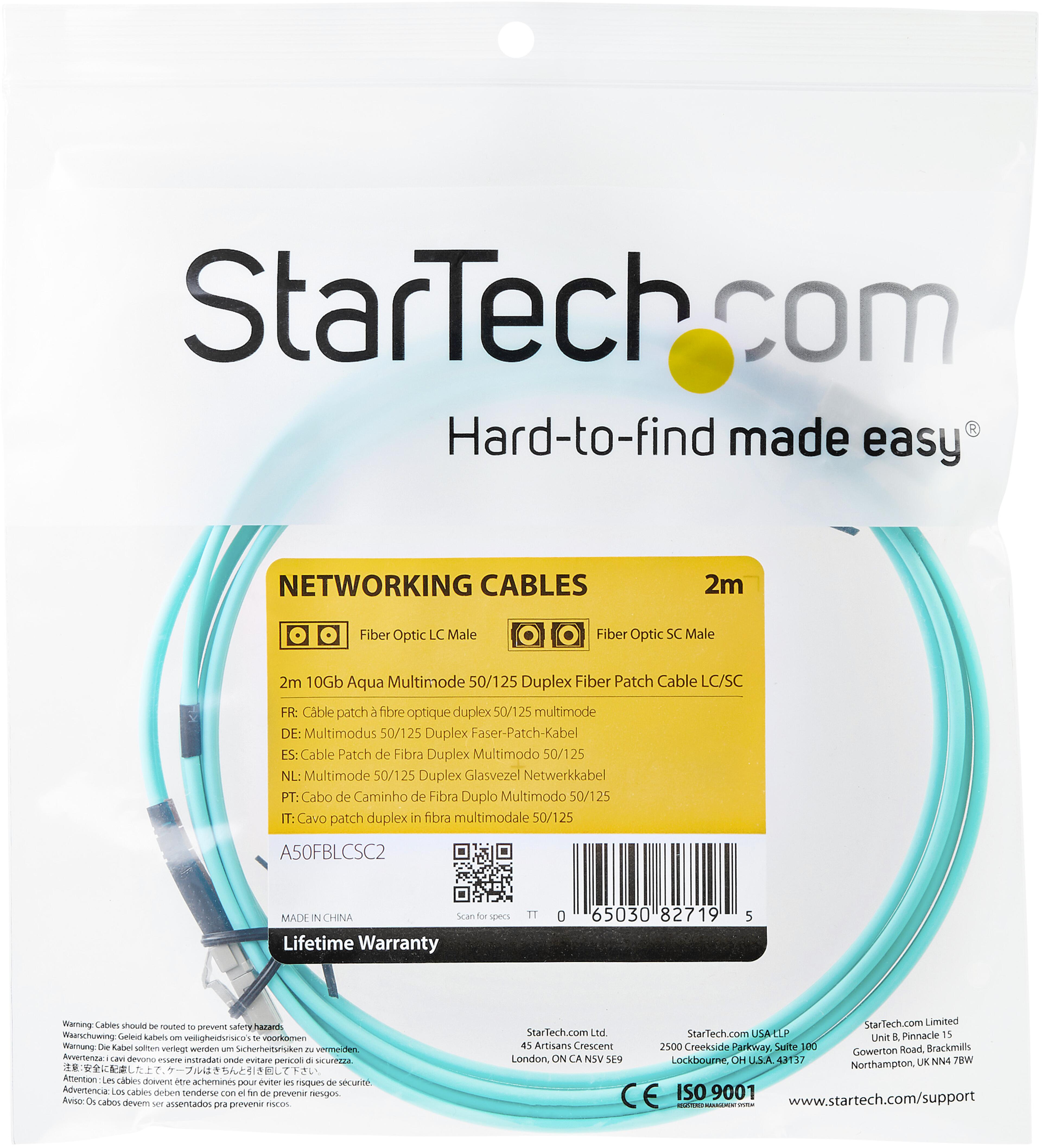 FO Duplex Patch Cable LC-LC 50/125µ 2m