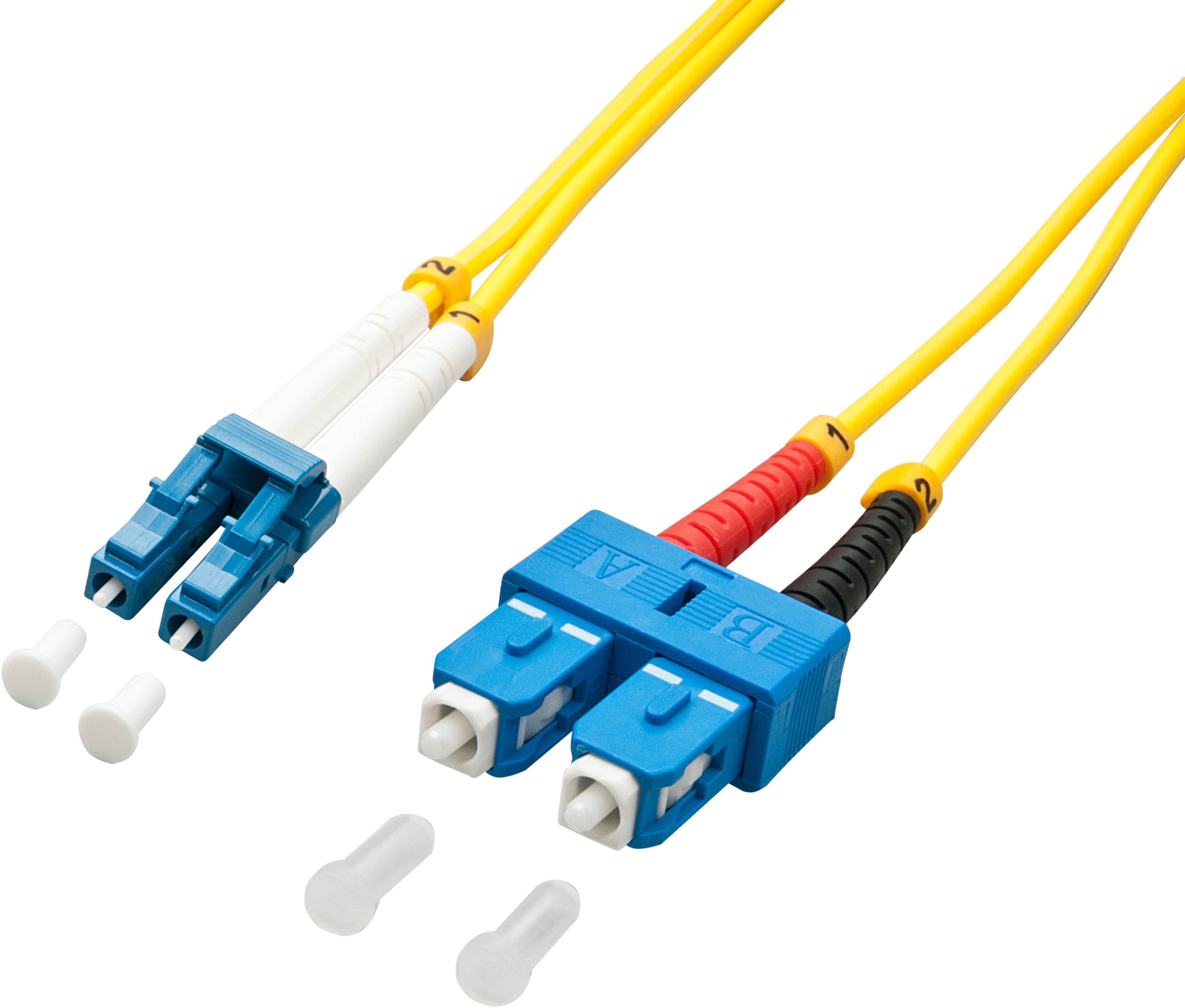 LWL Duplex Patchkabel LC-SC 2 m 9/125 µ