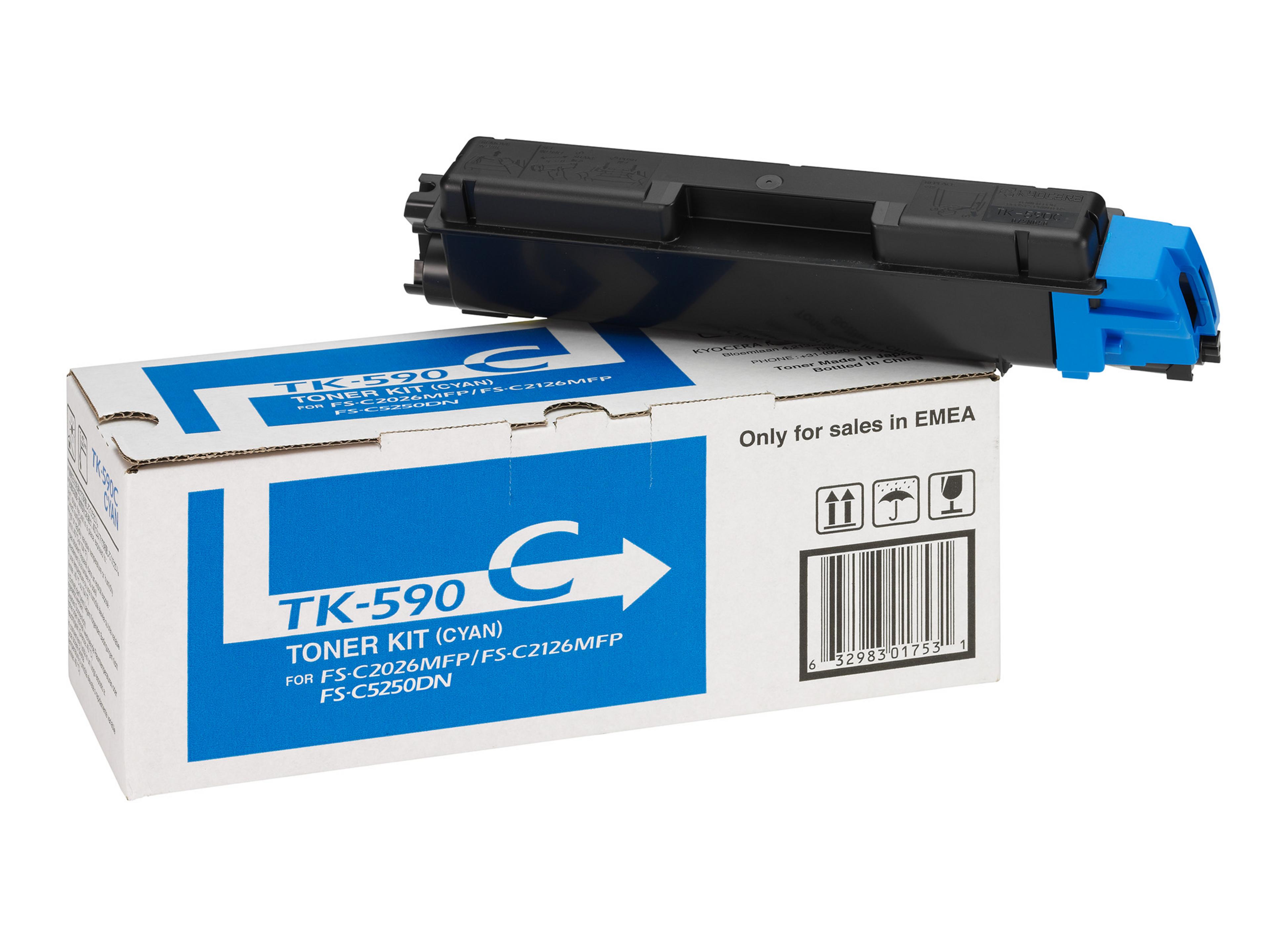 Kyocera TK-590C Toner Kit, Cyan