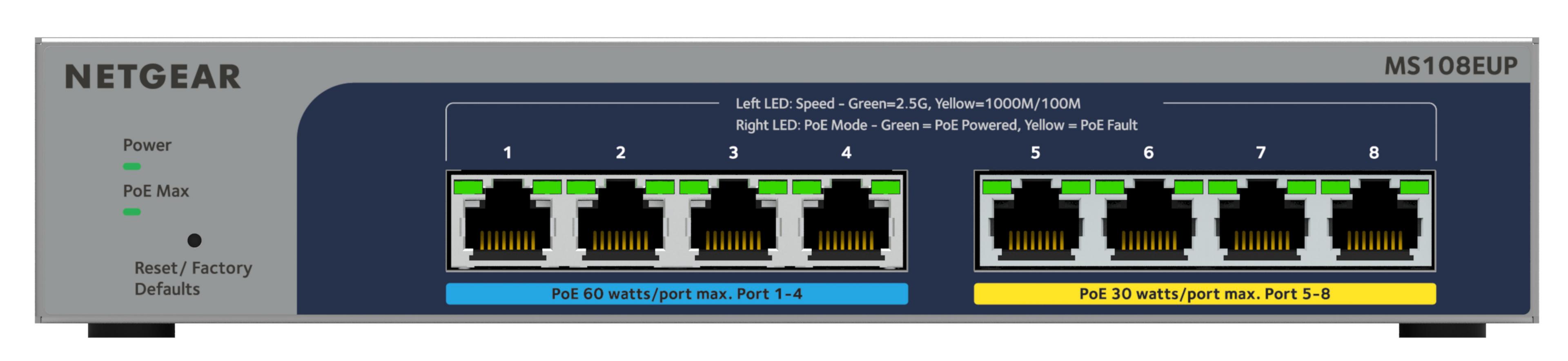 NETGEAR MS108EUP PoE switch