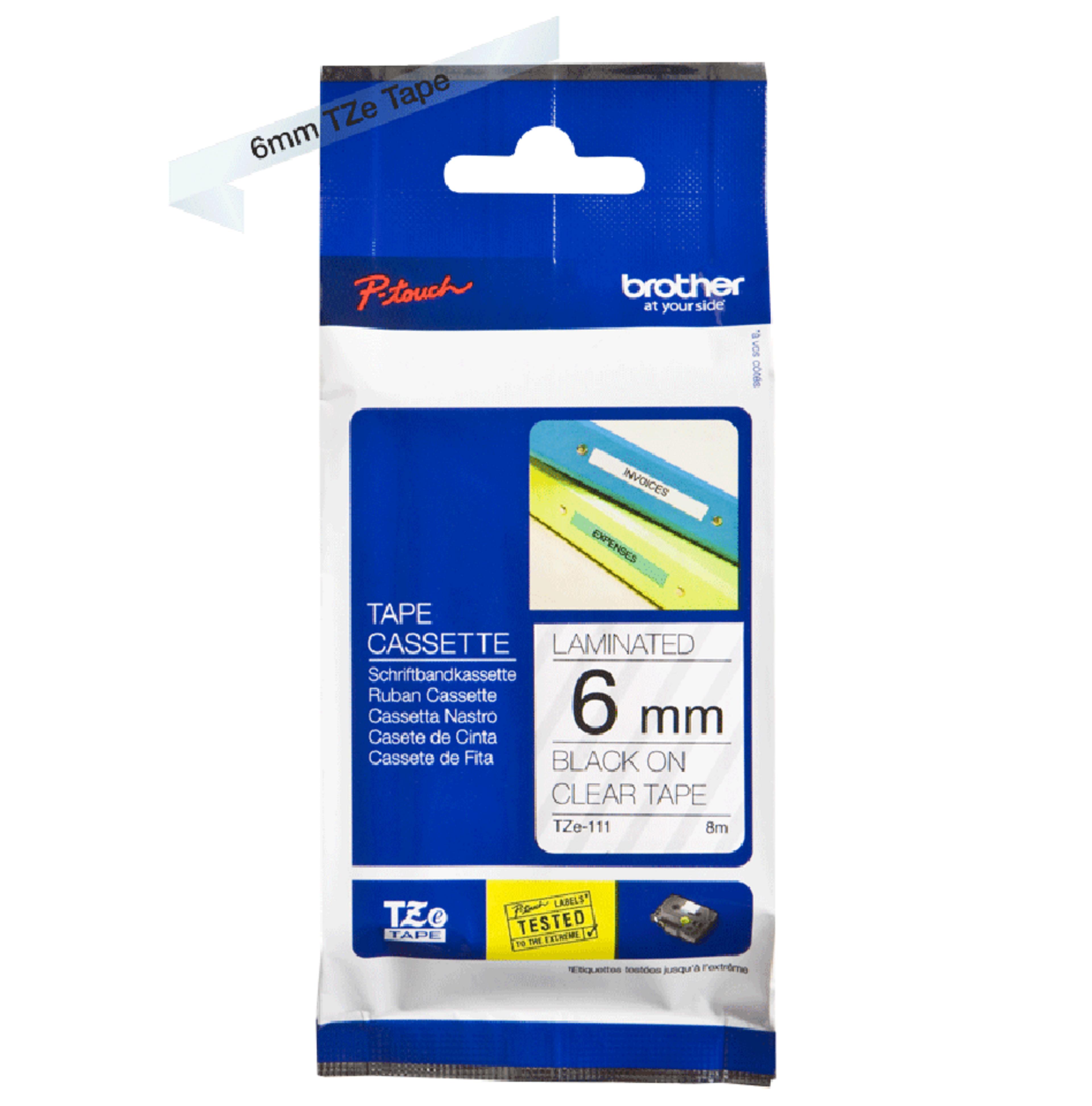 Brother TZe-111 6mmx8m Label Tape