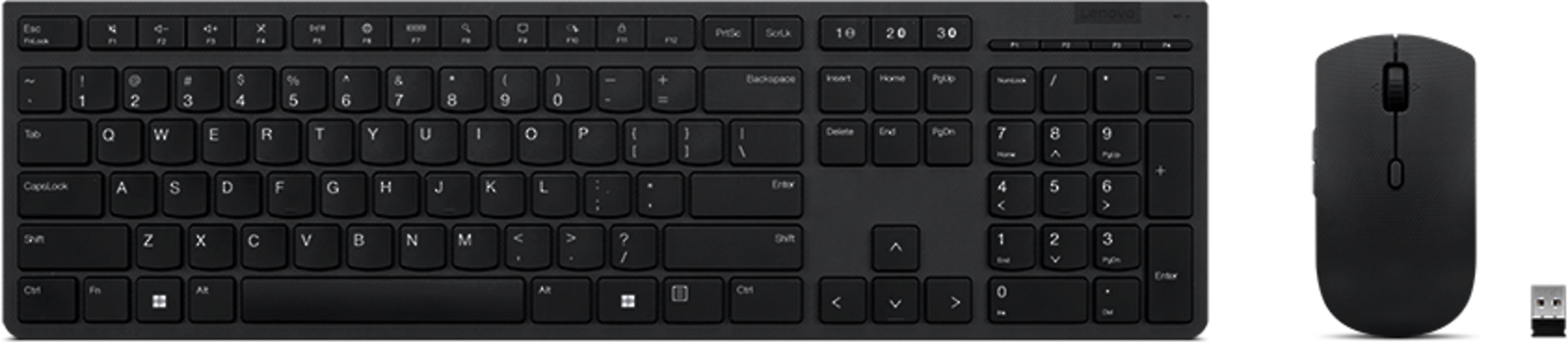 Kit de teclado/rato sem fios Lenovo Pro
