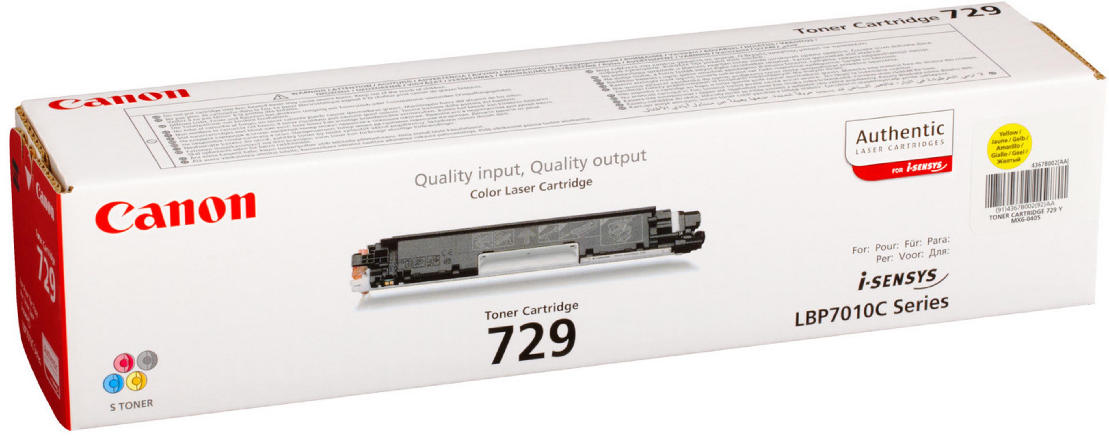 Canon 729 Toner Yellow