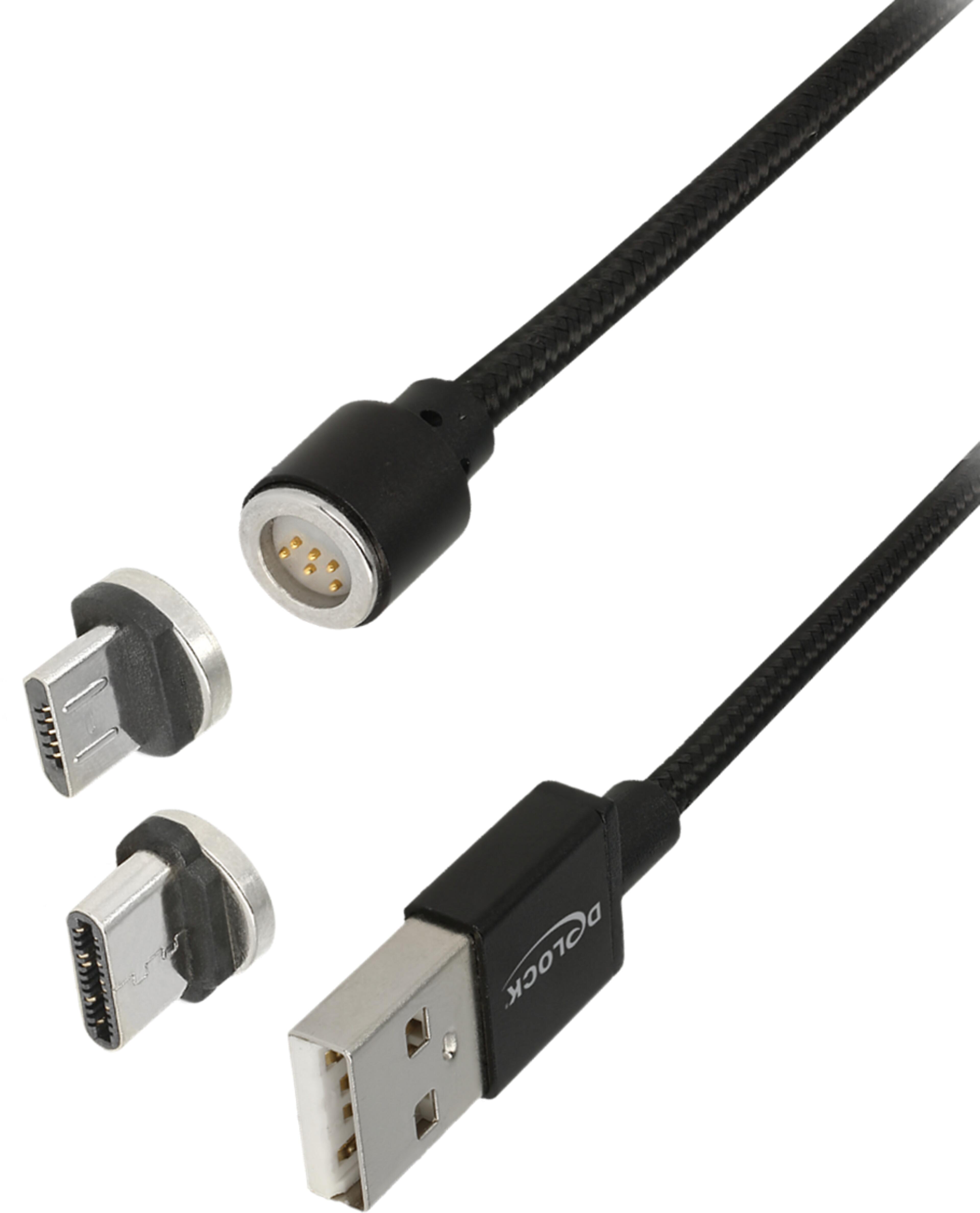 Delock USB Typ A - Micro-B/C Kabel 1,1 m