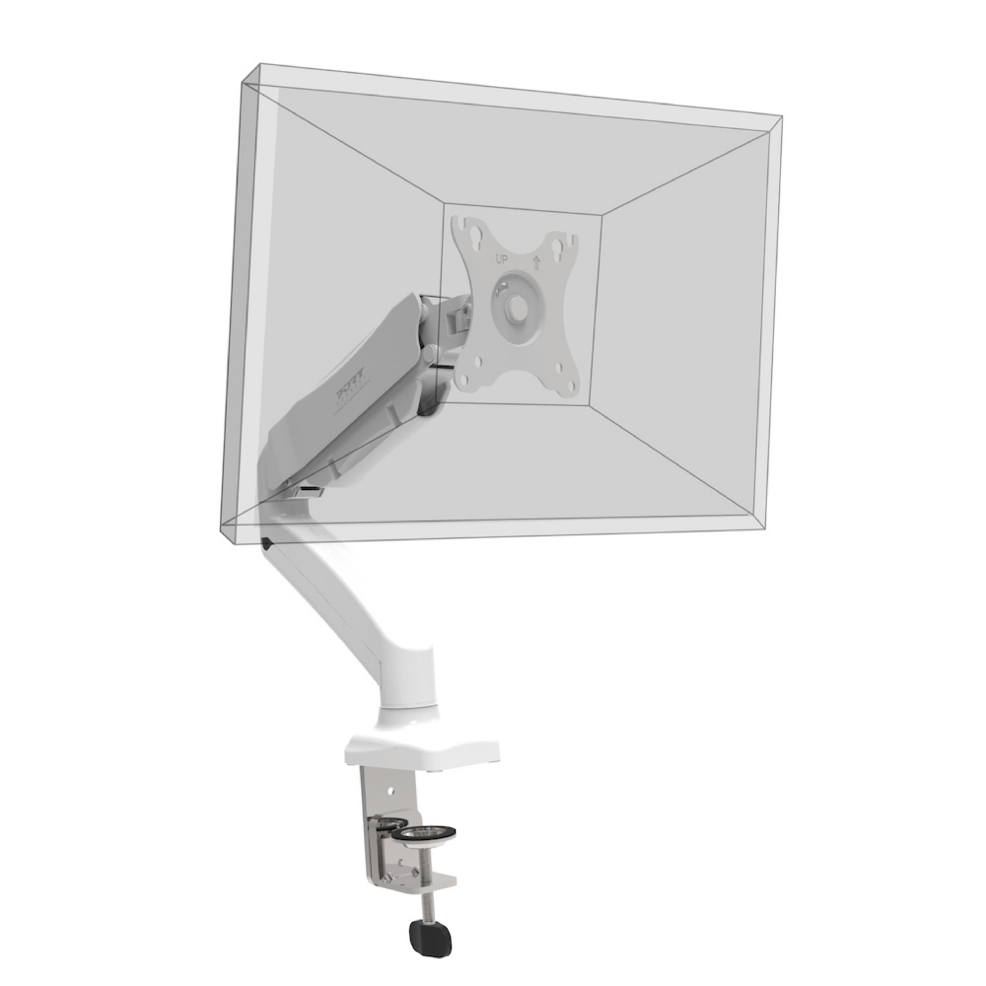 Port Monitor Desk Arm White