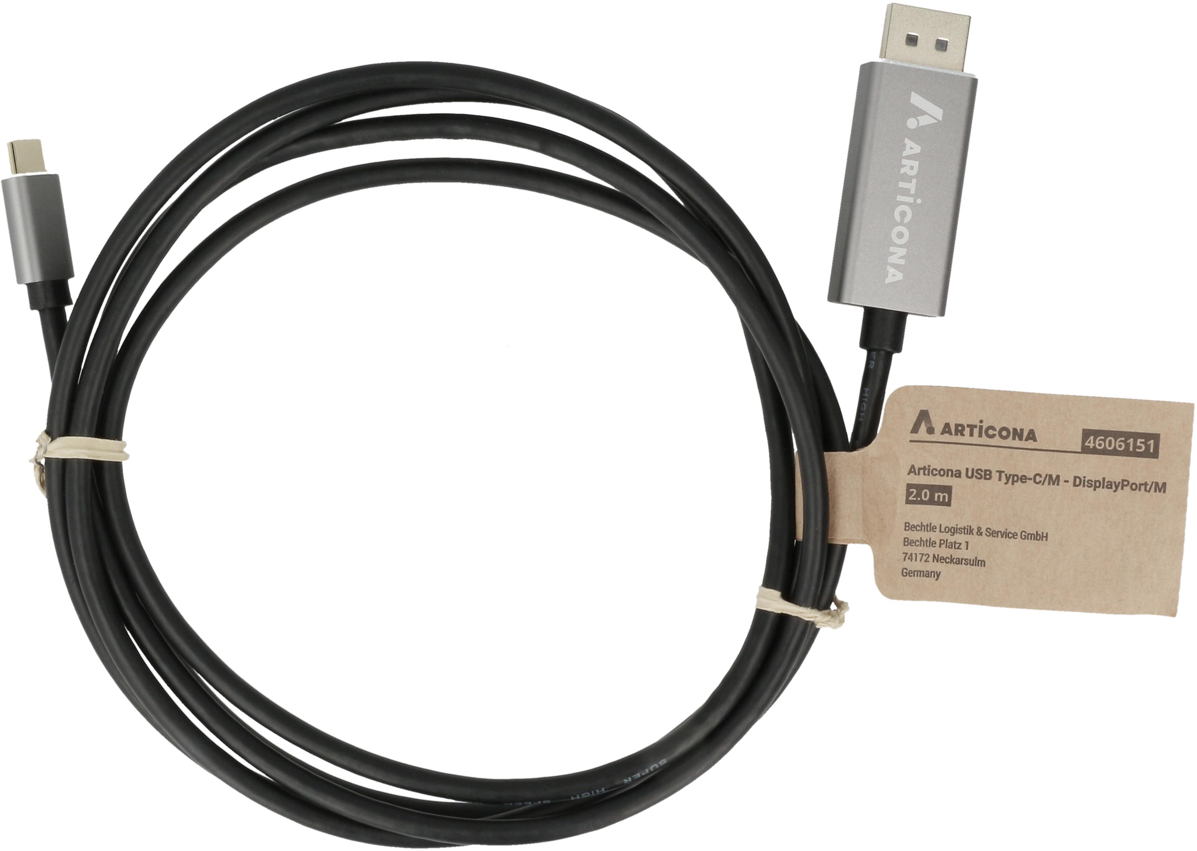 USB-C - DisplayPort m/m kábel 2 m