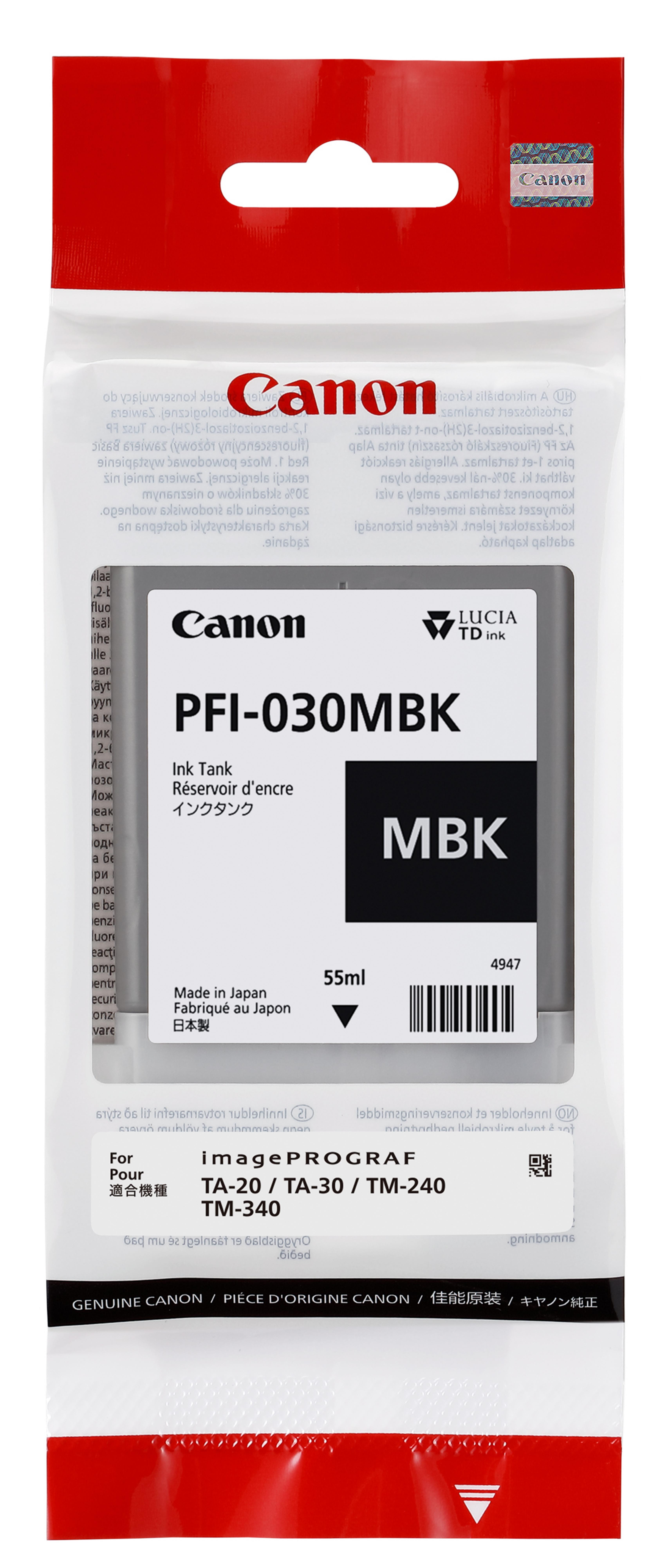 Canon PFI-030 MBK Ink Matte Black
