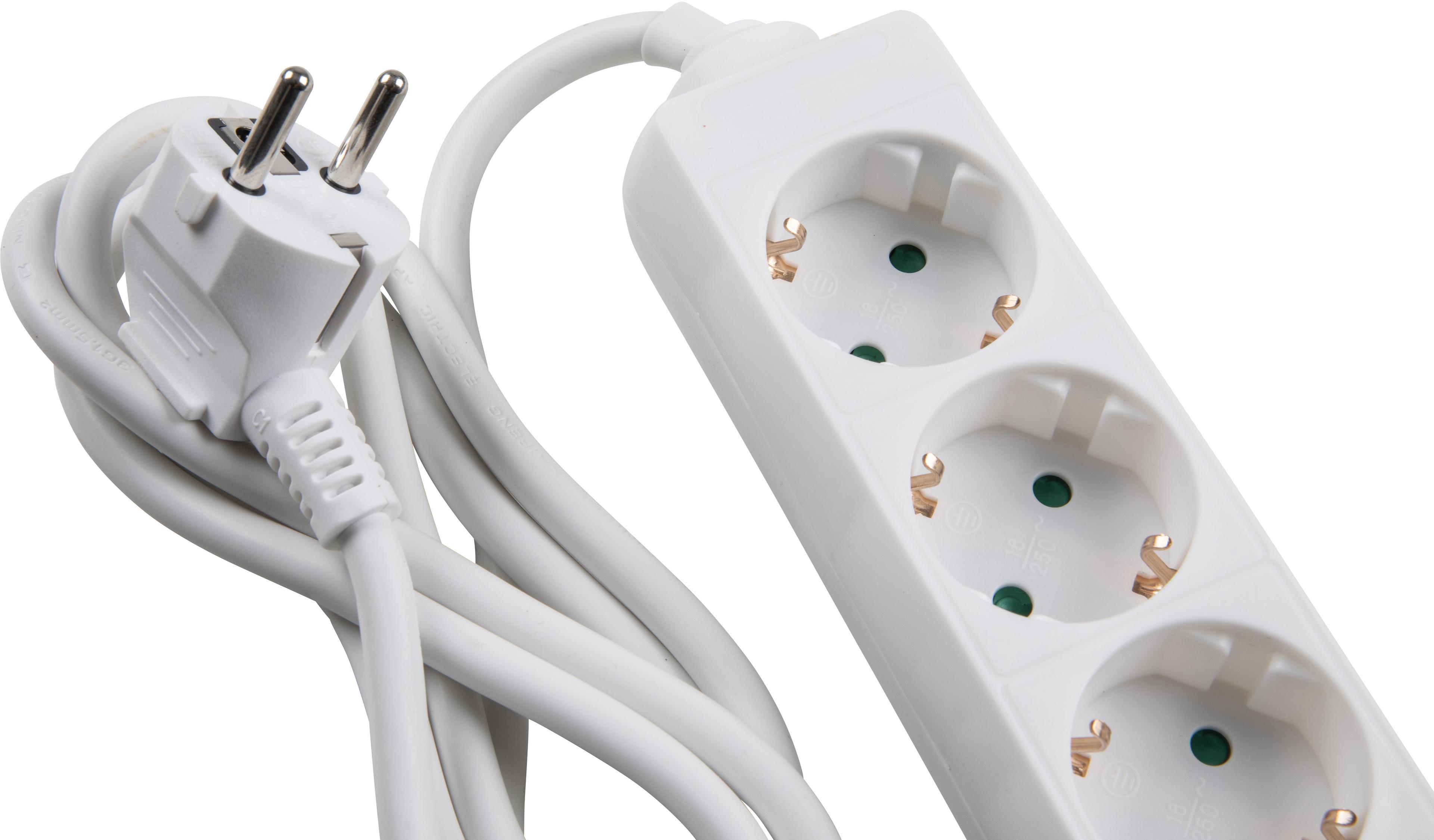 Power Strip 3-way 1.4m White