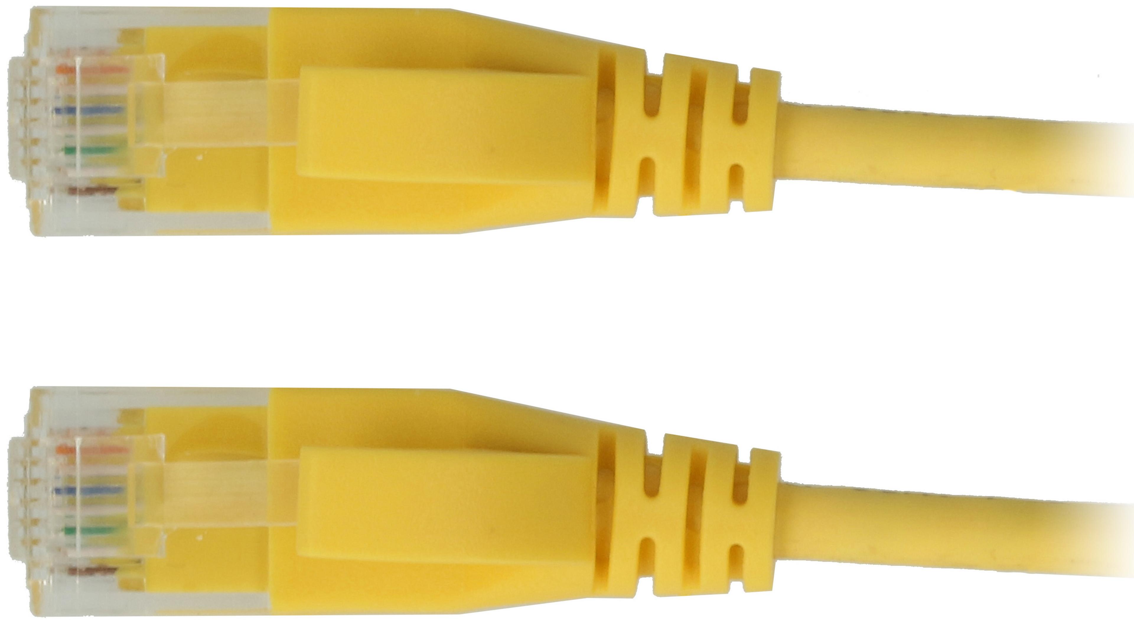 Patchkabel RJ45 U/UTP Cat6a 15 m gelb