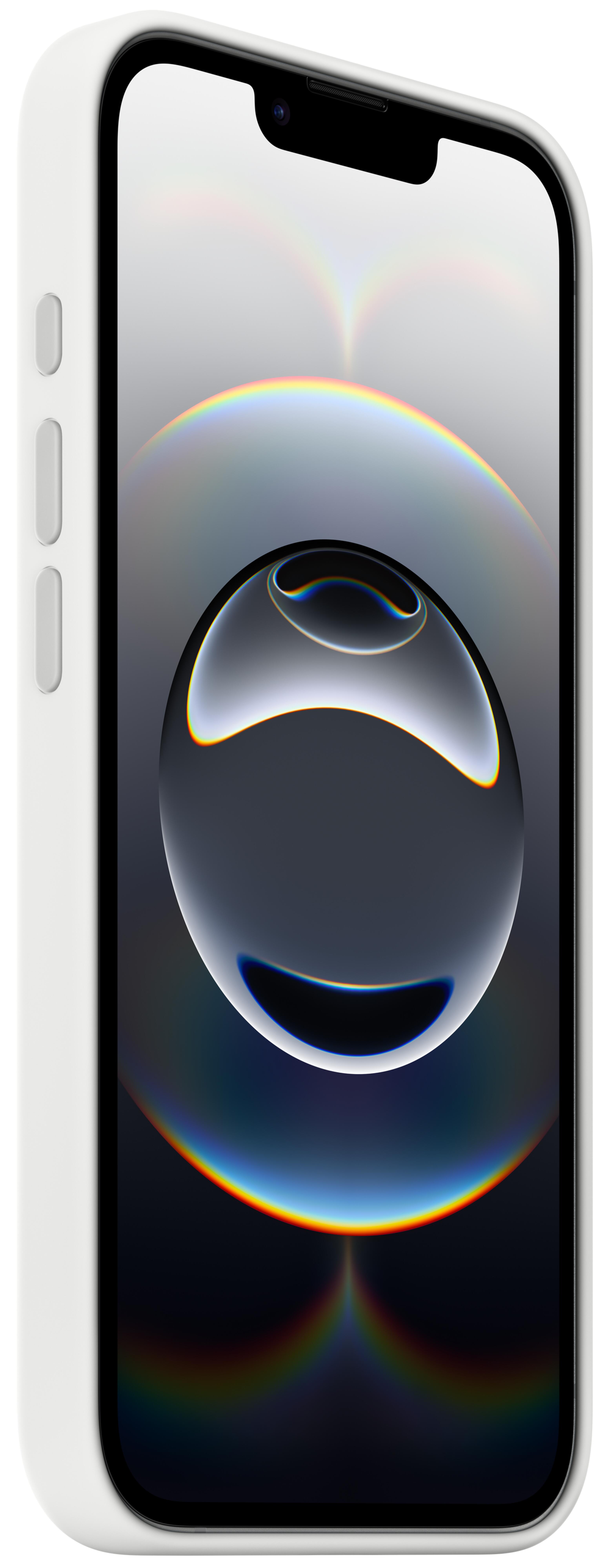 Coque silicone Apple iPhone 16e, blanc