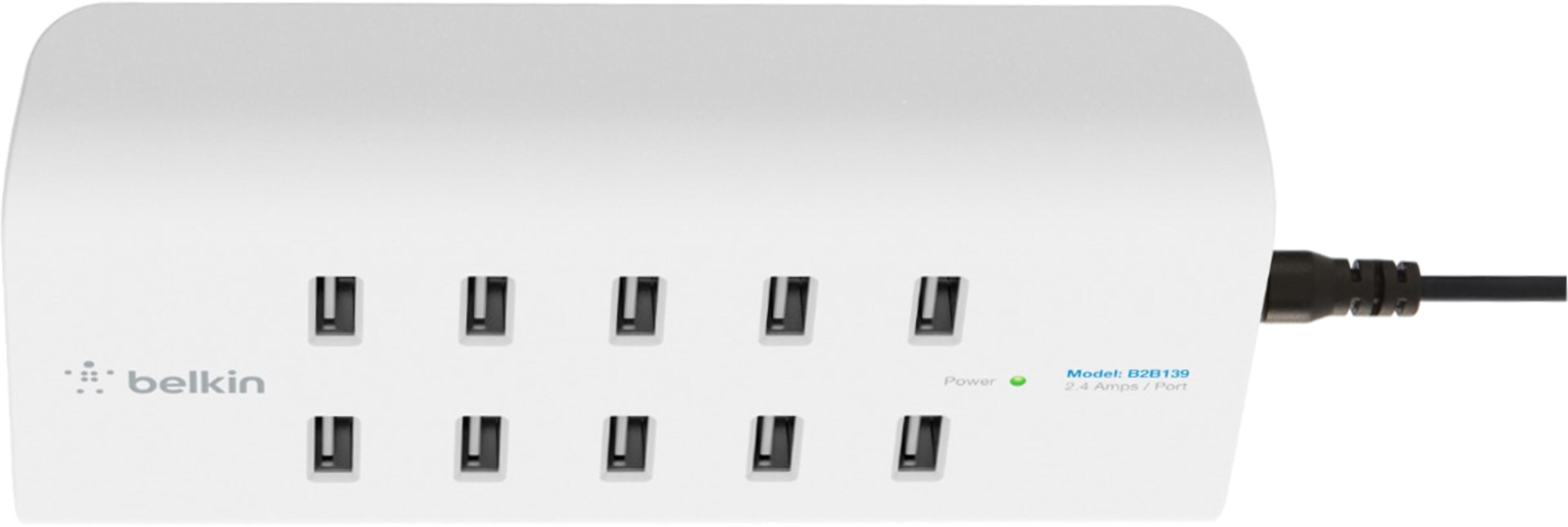 Belkin USB Charger 10-port White/Grey