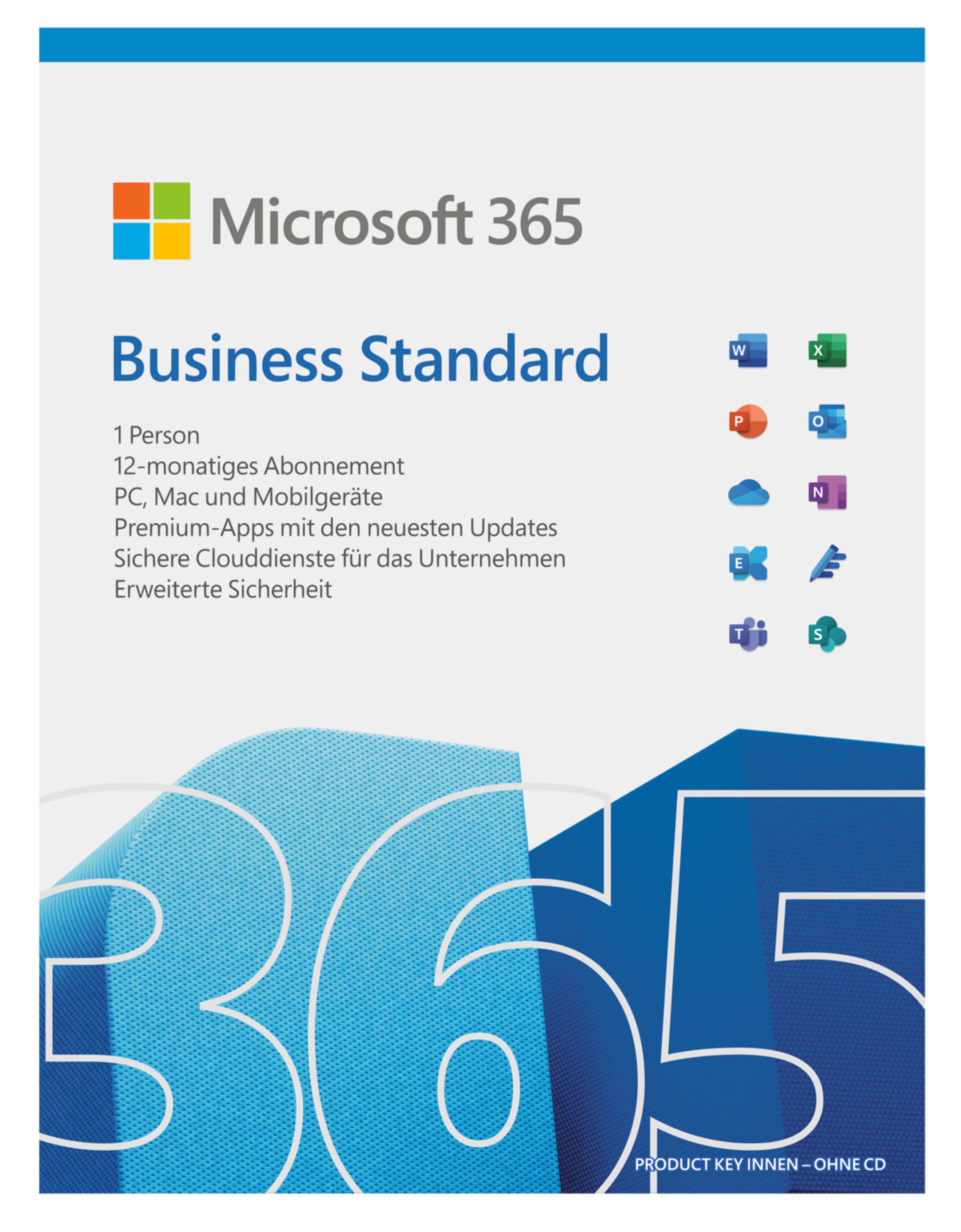 Microsoft M365 Business Standard 1 License Medialess
