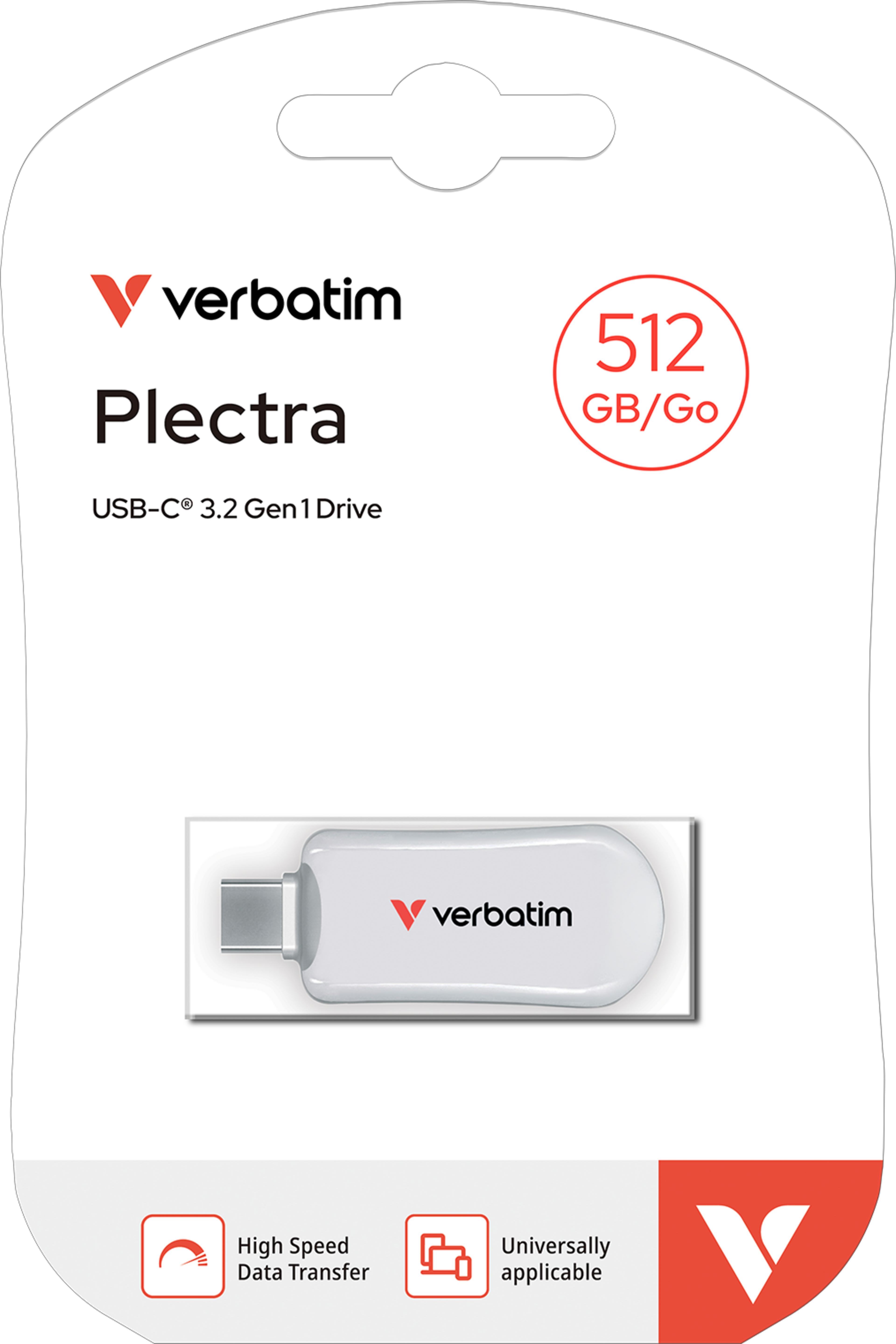 Verbatim Plectra Flash Drive 512GB White